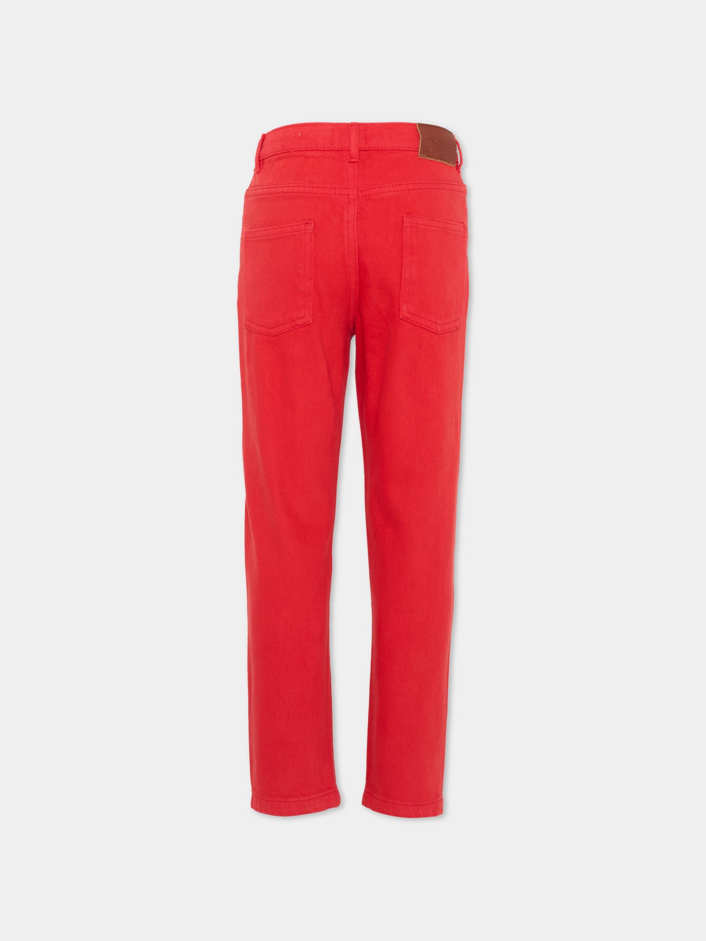 Pantaloni casual rossi per bambino,Trussardi Junior,TIP26006PA RED LYCHEE