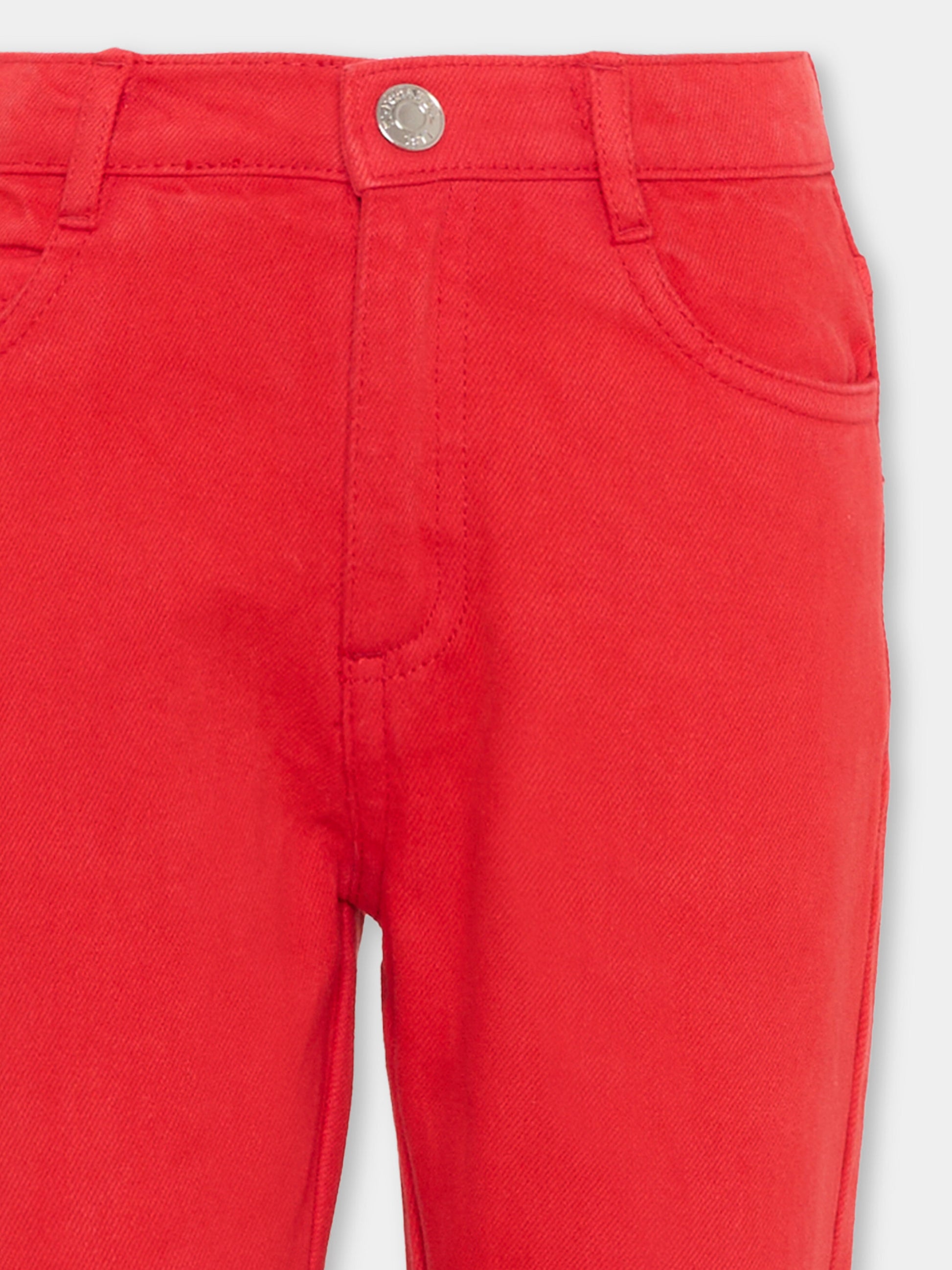 Pantaloni casual rossi per bambino,Trussardi Junior,TIP26006PA RED LYCHEE