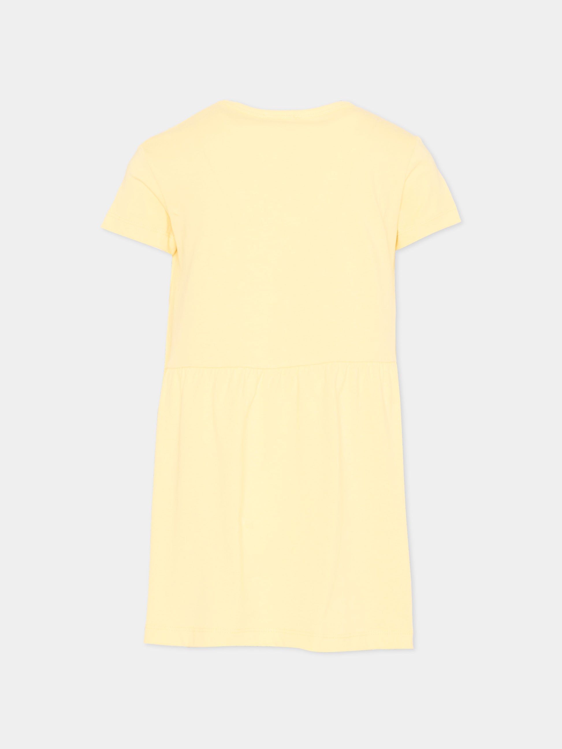 Vestito giallo per bambina con logo,Trussardi Junior,TIP26018VE YELLOW SUNLIGHT