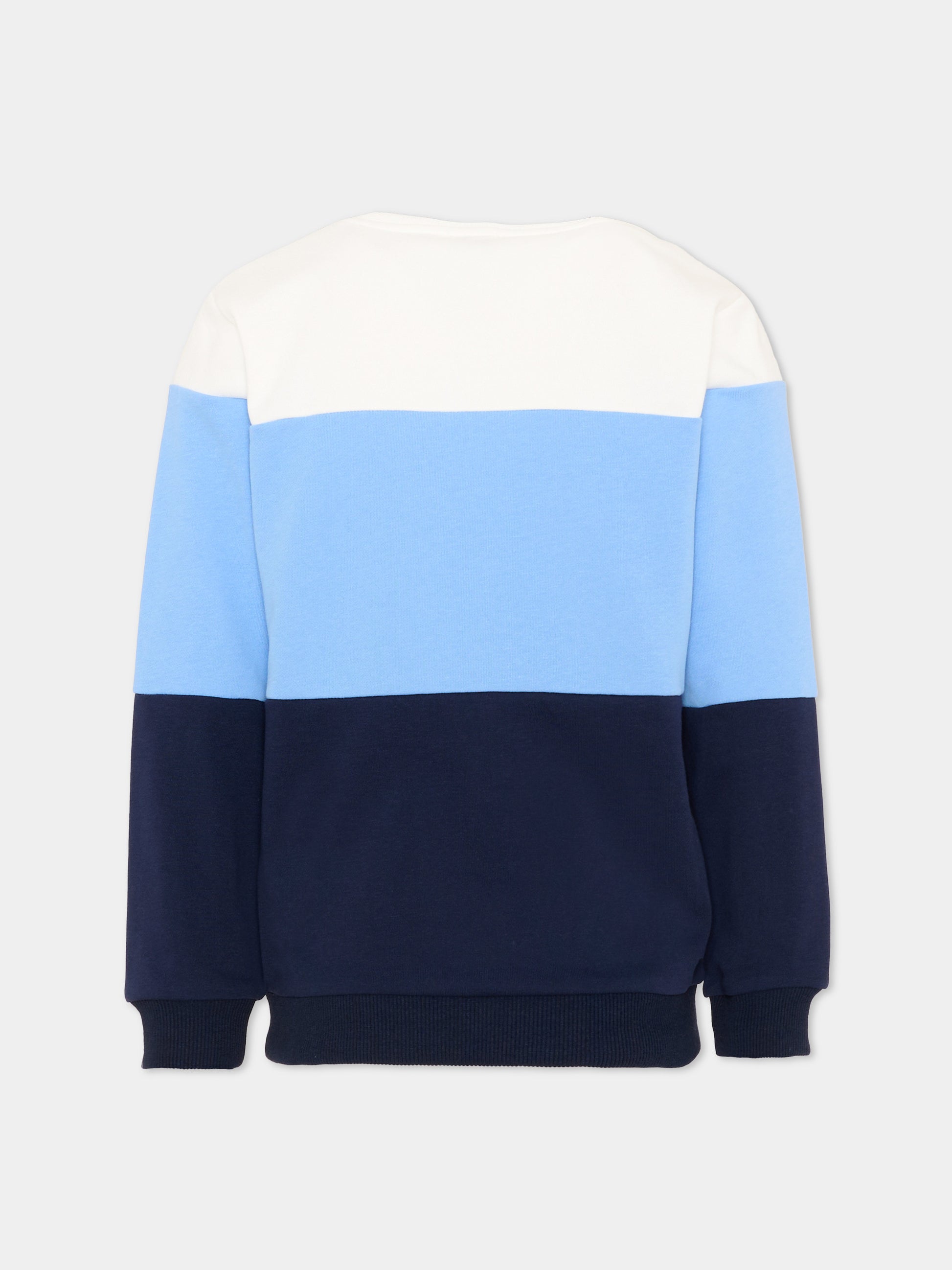 Felpa multicolor per bambino con logo,Trussardi Junior,TIP26033FE OFF-WHITE