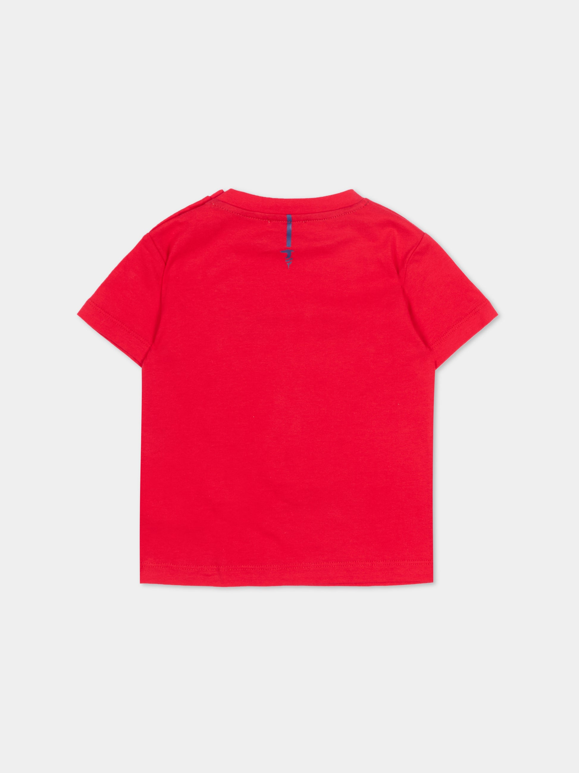 T-Shirt rossa per neonato con logo,Trussardi Junior,TIP26035TS RED LYCHEE