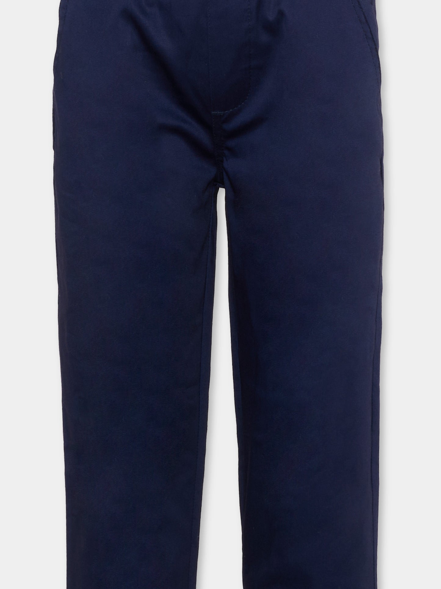 Pantalone blu per bambino con levriero,Trussardi Junior,TIP26050PA BLUE ESTATE