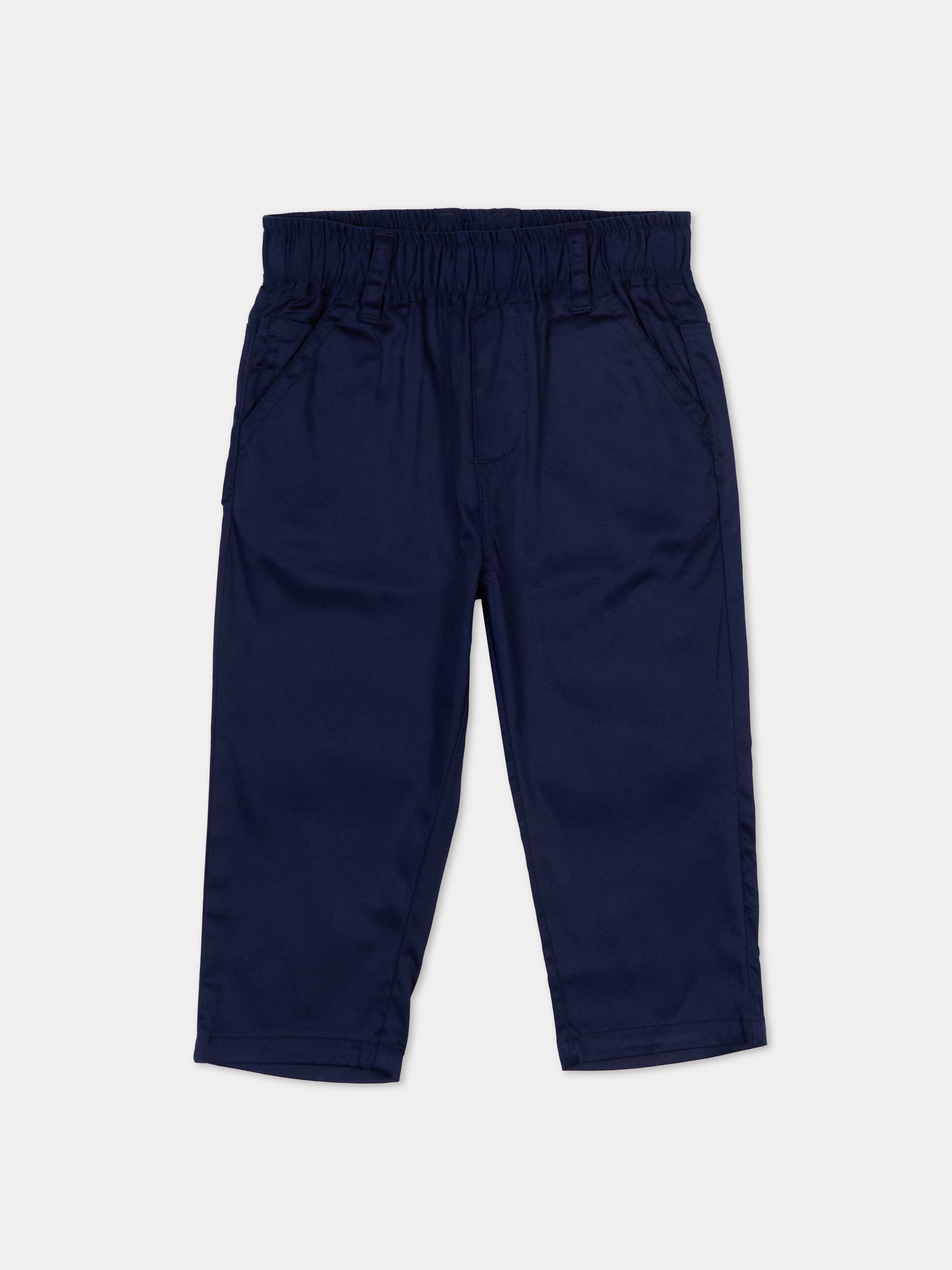 Pantalone blu per neonato con levriero,Trussardi Junior,TIP26050PA BLUE ESTATE
