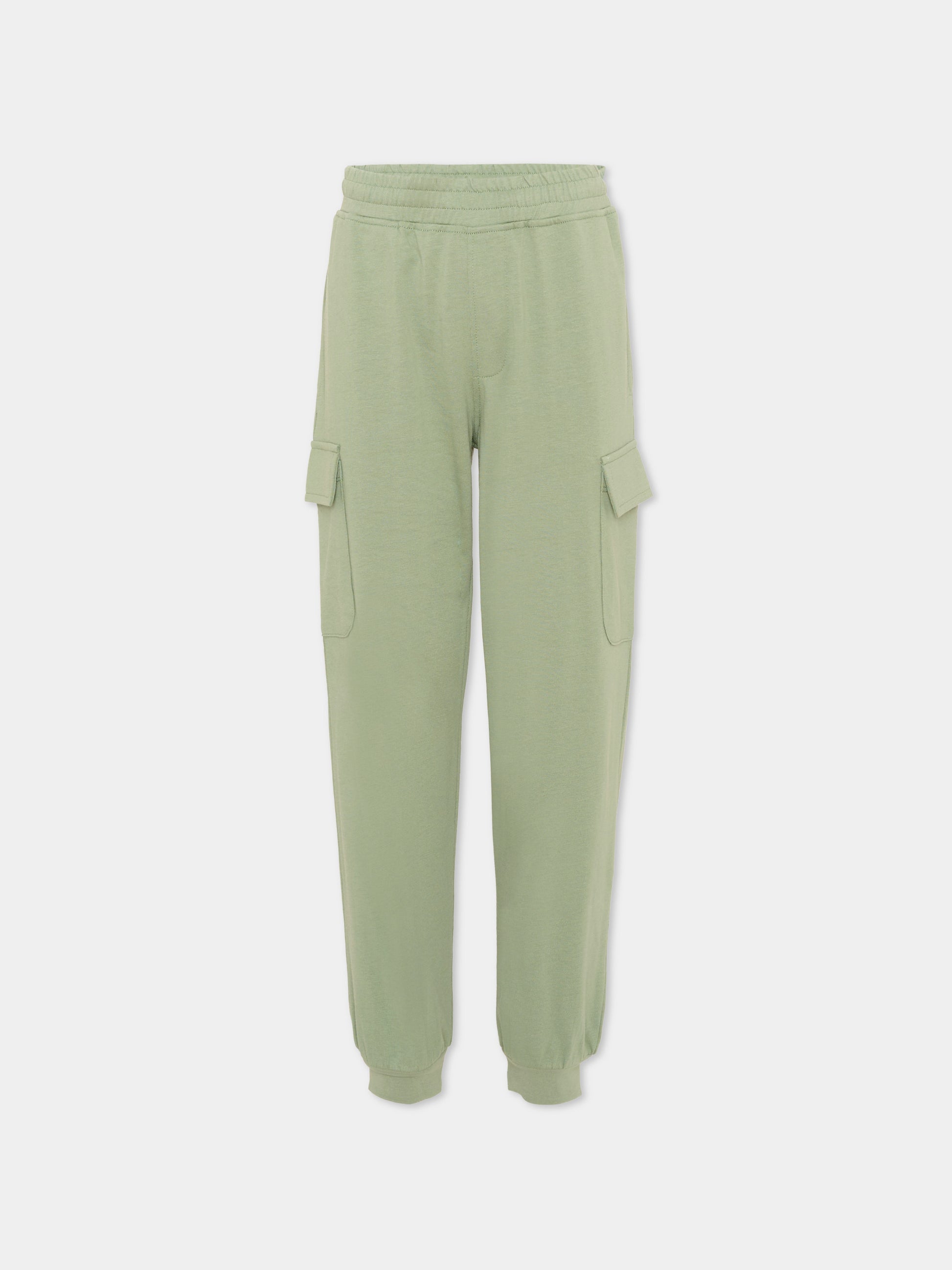 Pantaloni verdi per bambino cargo,Trussardi Junior,TIP26075PA GREEN BASIL