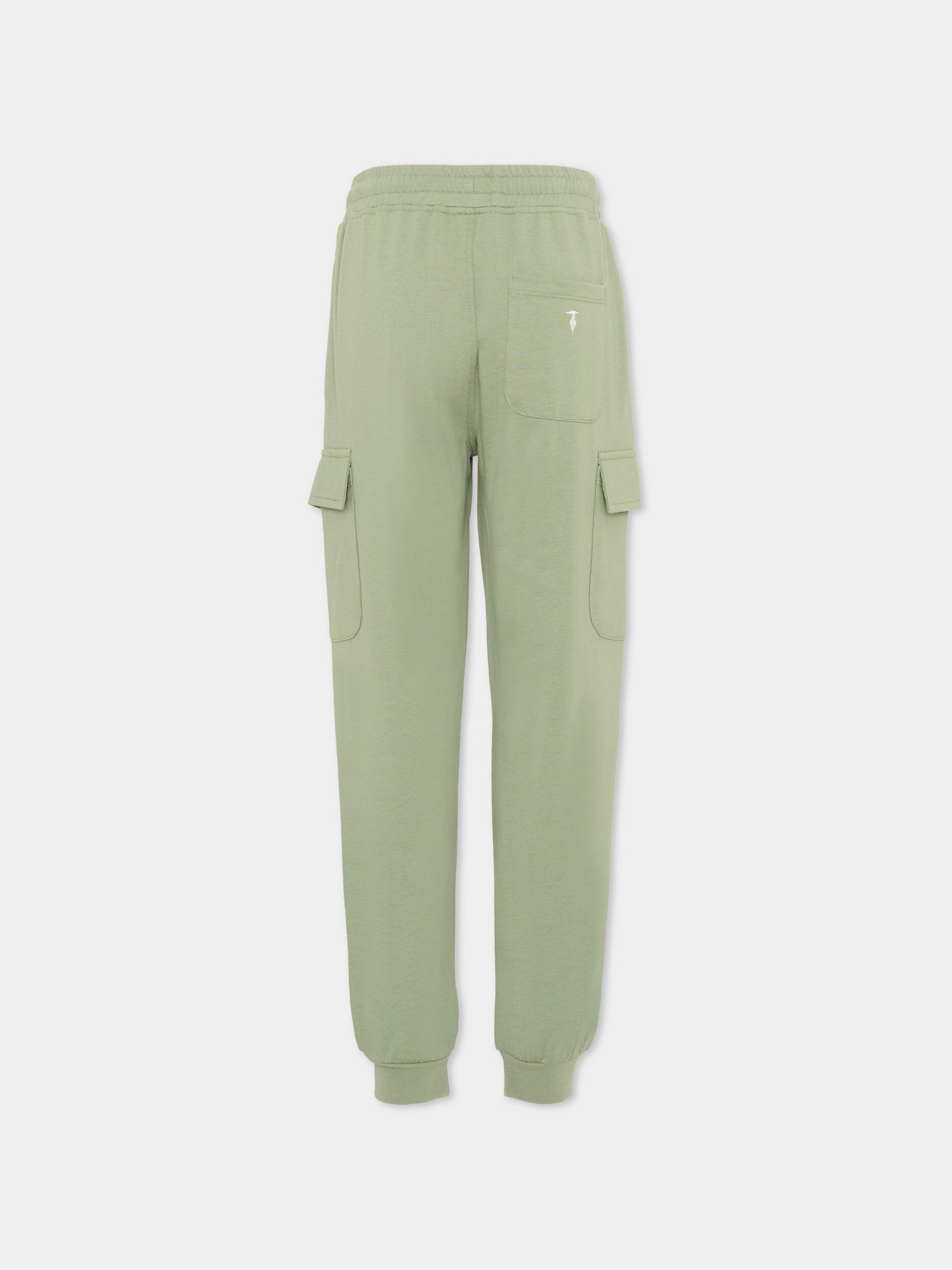 Pantaloni verdi per bambino cargo,Trussardi Junior,TIP26075PA GREEN BASIL
