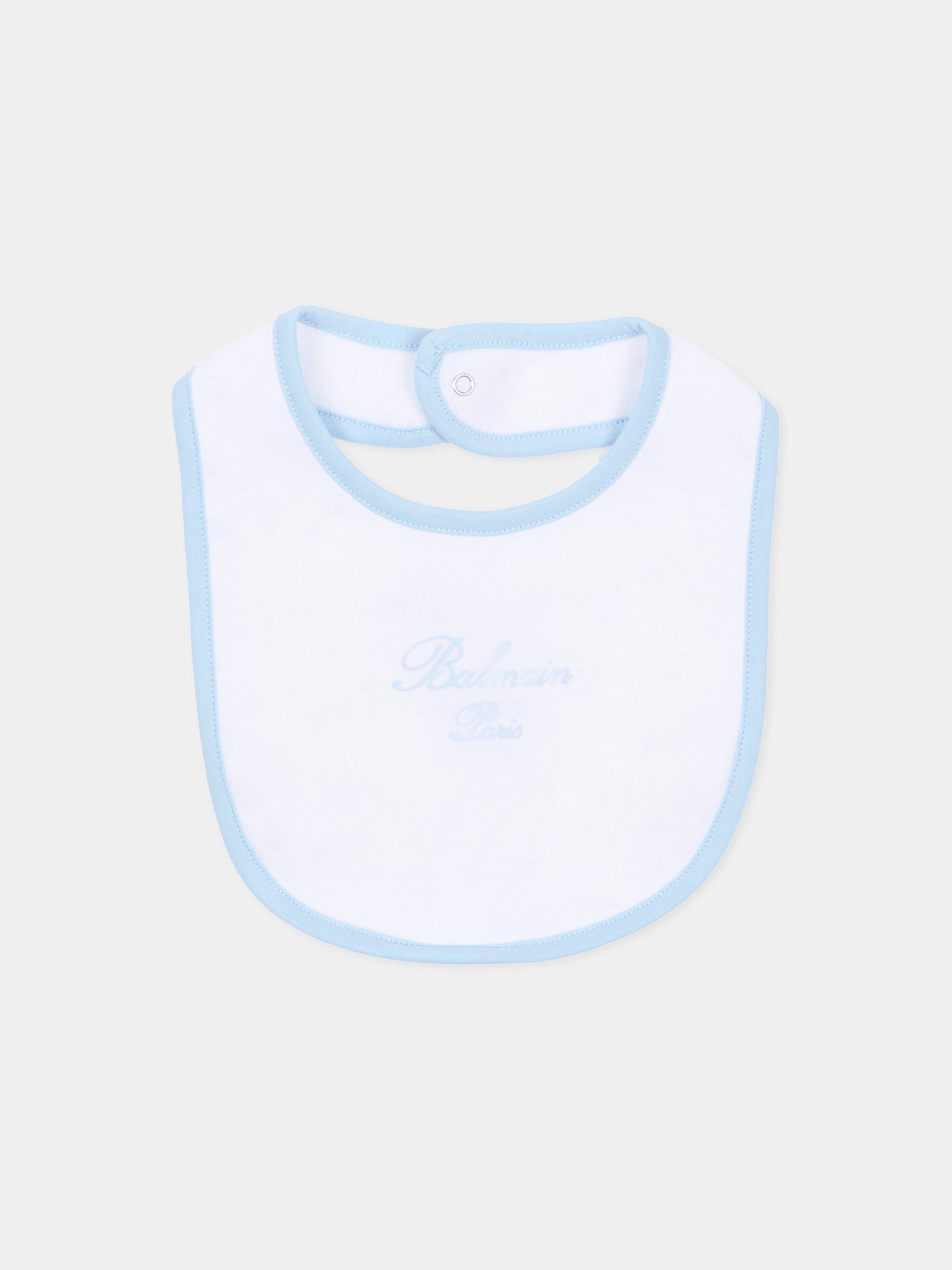 Set bianco per neonato con logo e stelle,Balmain Kids,BUB61A Z0082 100CE