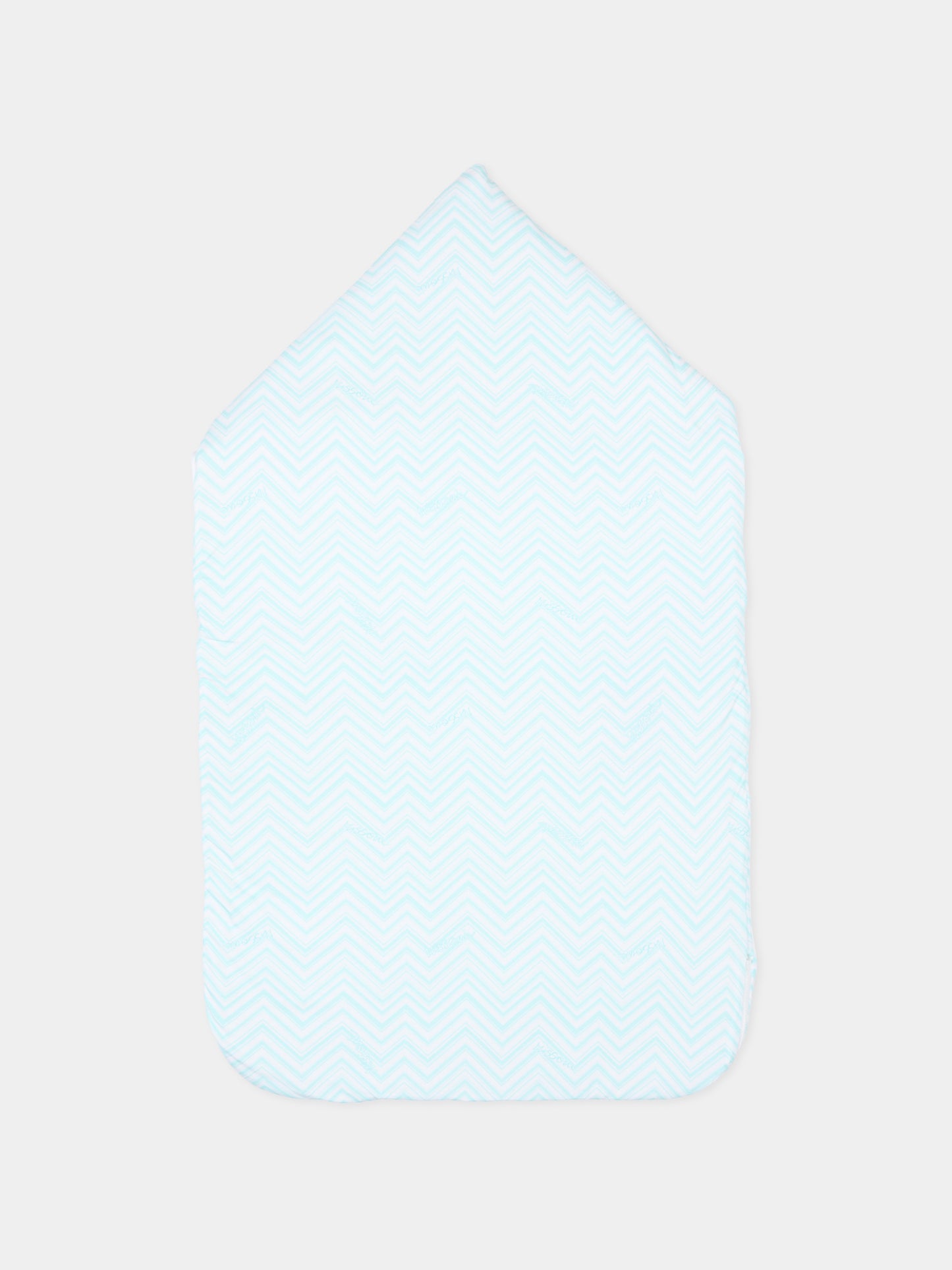 Sacco nanna bianco per neonati con logo verde acqua,Missoni,MU0500 J0394 100CE