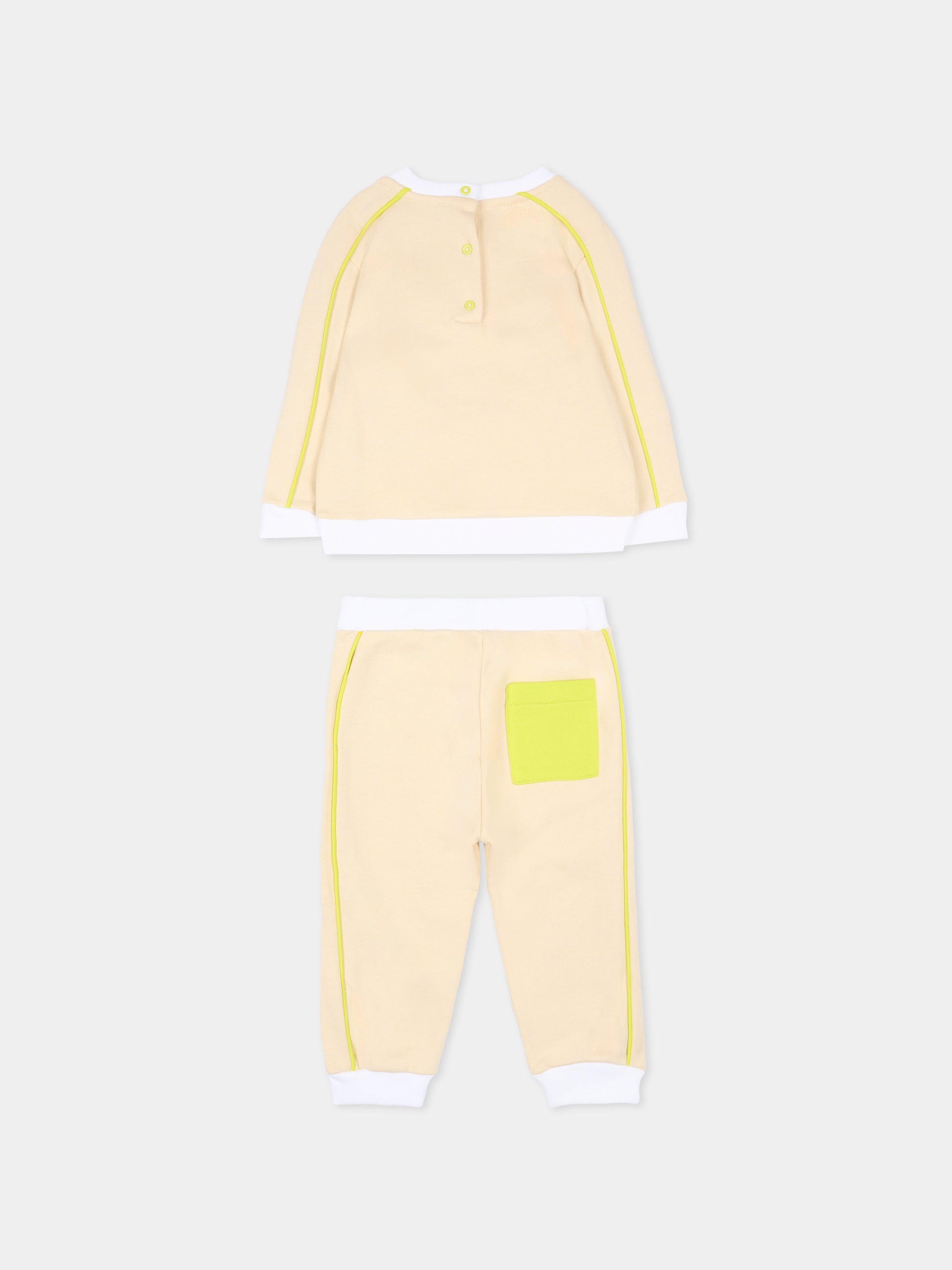 Completo beige per neonati con logo,Missoni,MU3540 Z0081 165