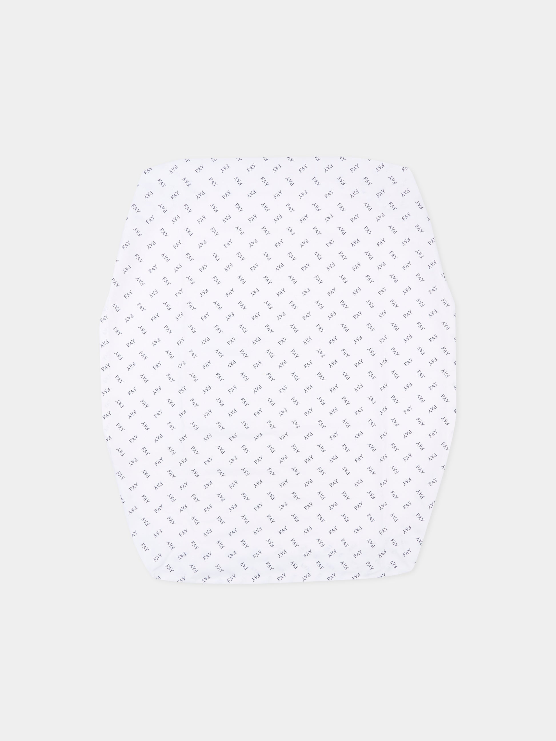Set lenzuola bianco per neonato con logo,Fay Kids,FS0510 P0136 100BL