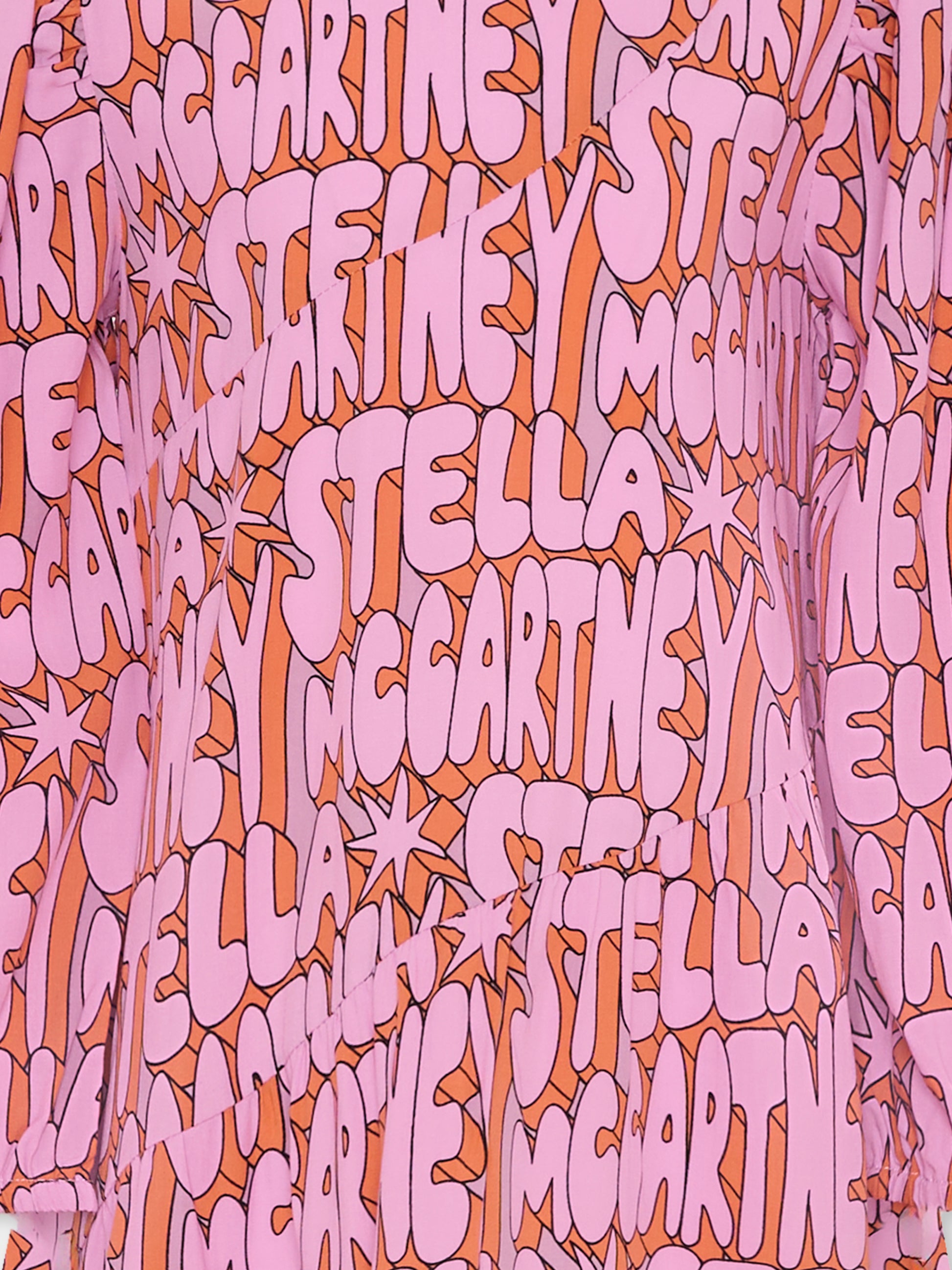 Vestito multicolor per bambina con logo,Stella Mccartney Kids,TV1C20 Z2072 557MC