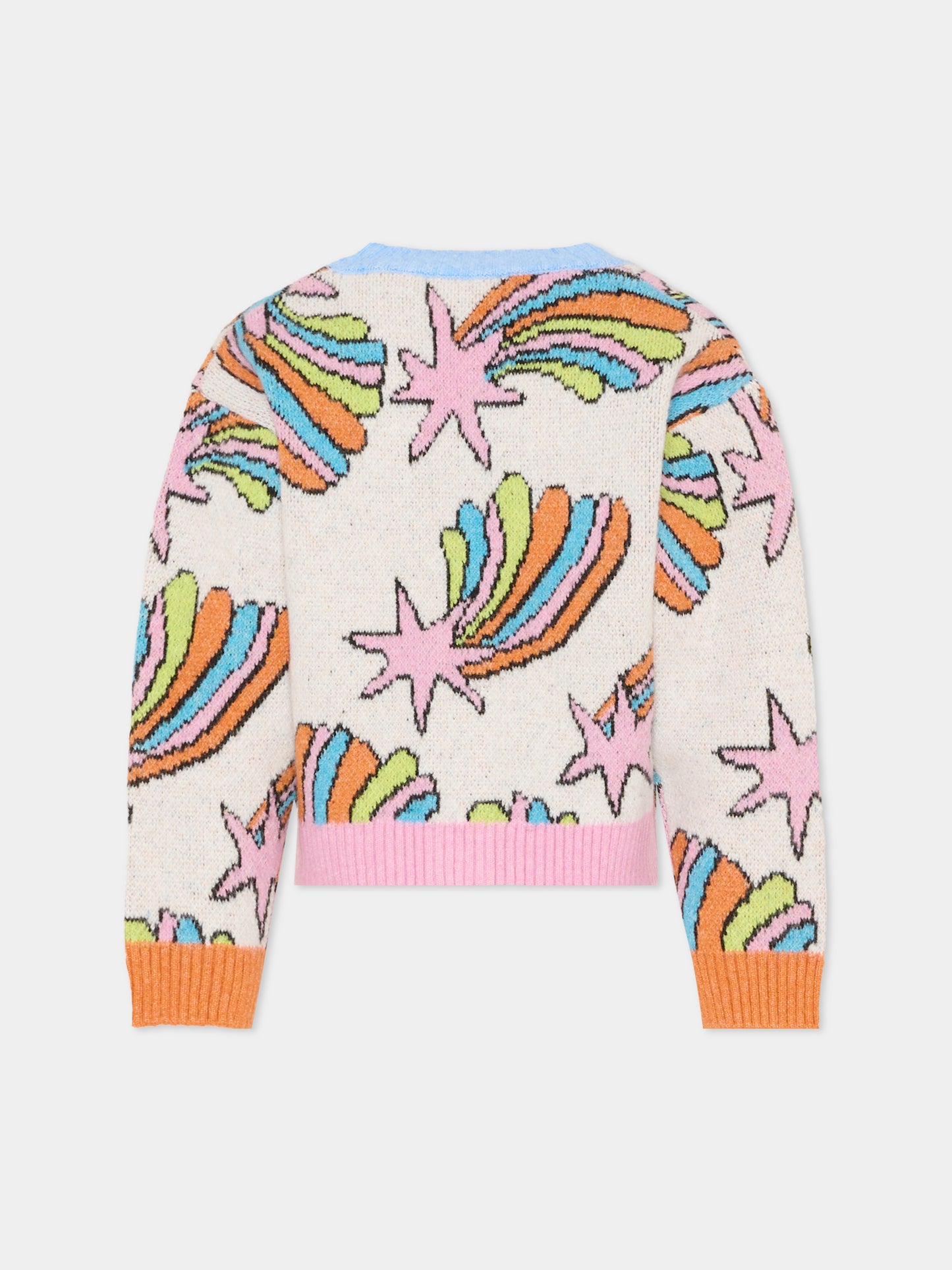 Cardigan multicolor con stelle per bambina,Stella Mccartney Kids,TV9C00 Z2292 999