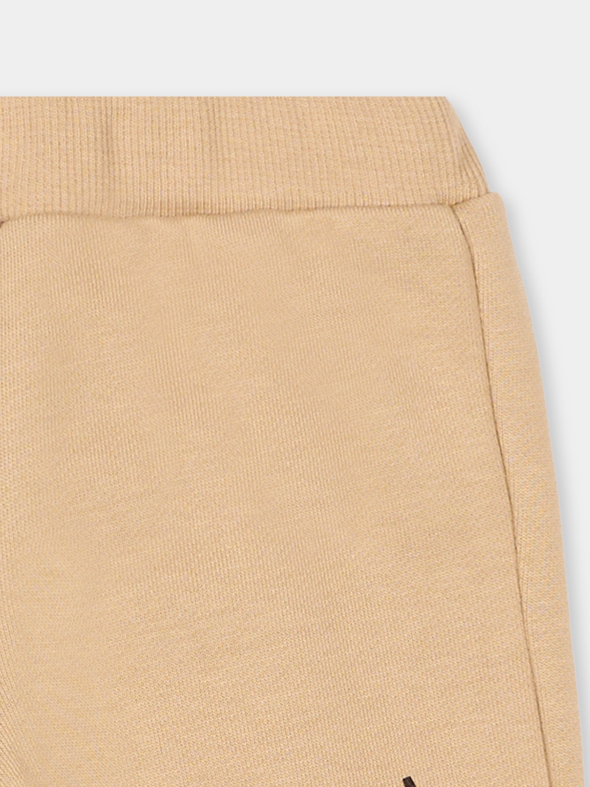 Pantaloni beige per neonati con logo,Balmain Kids,BT6570 Z0081 119