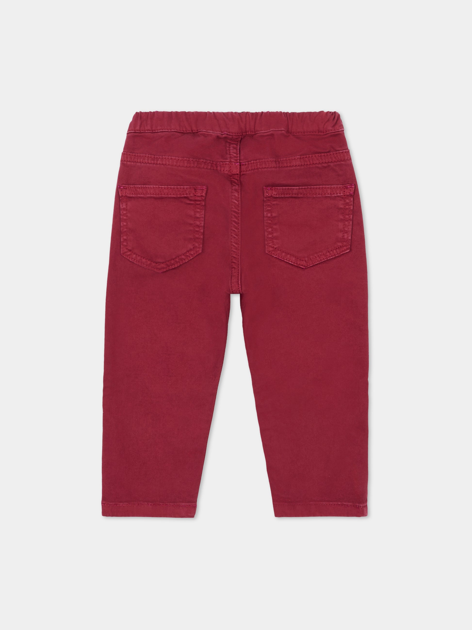 Pantaloni bordeaux per neonato,Fay Kids,FT6530 Z0078 416