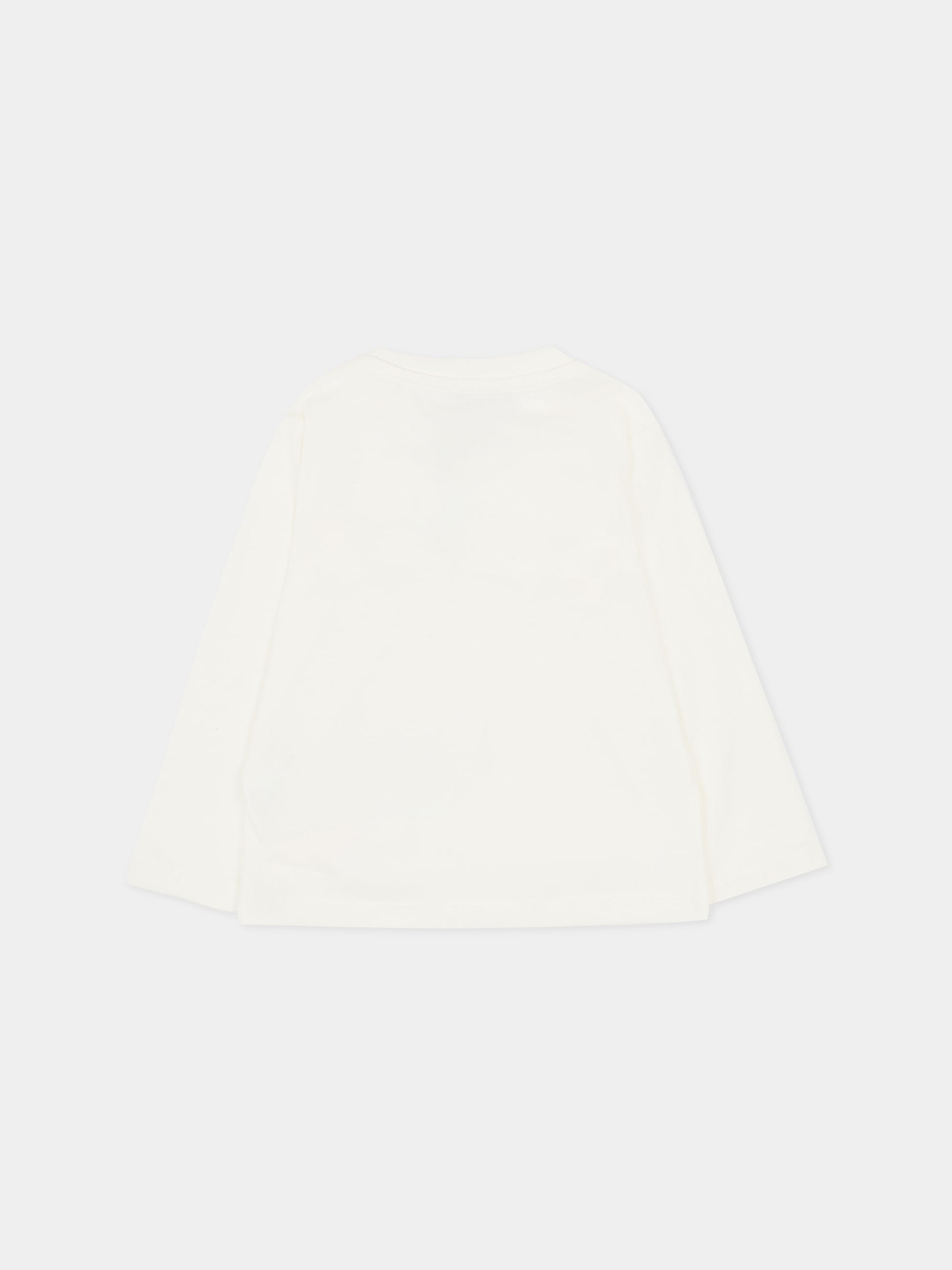 T-shirt bianca per neonato con logo,Fay Kids,FT8500 Z0761 102