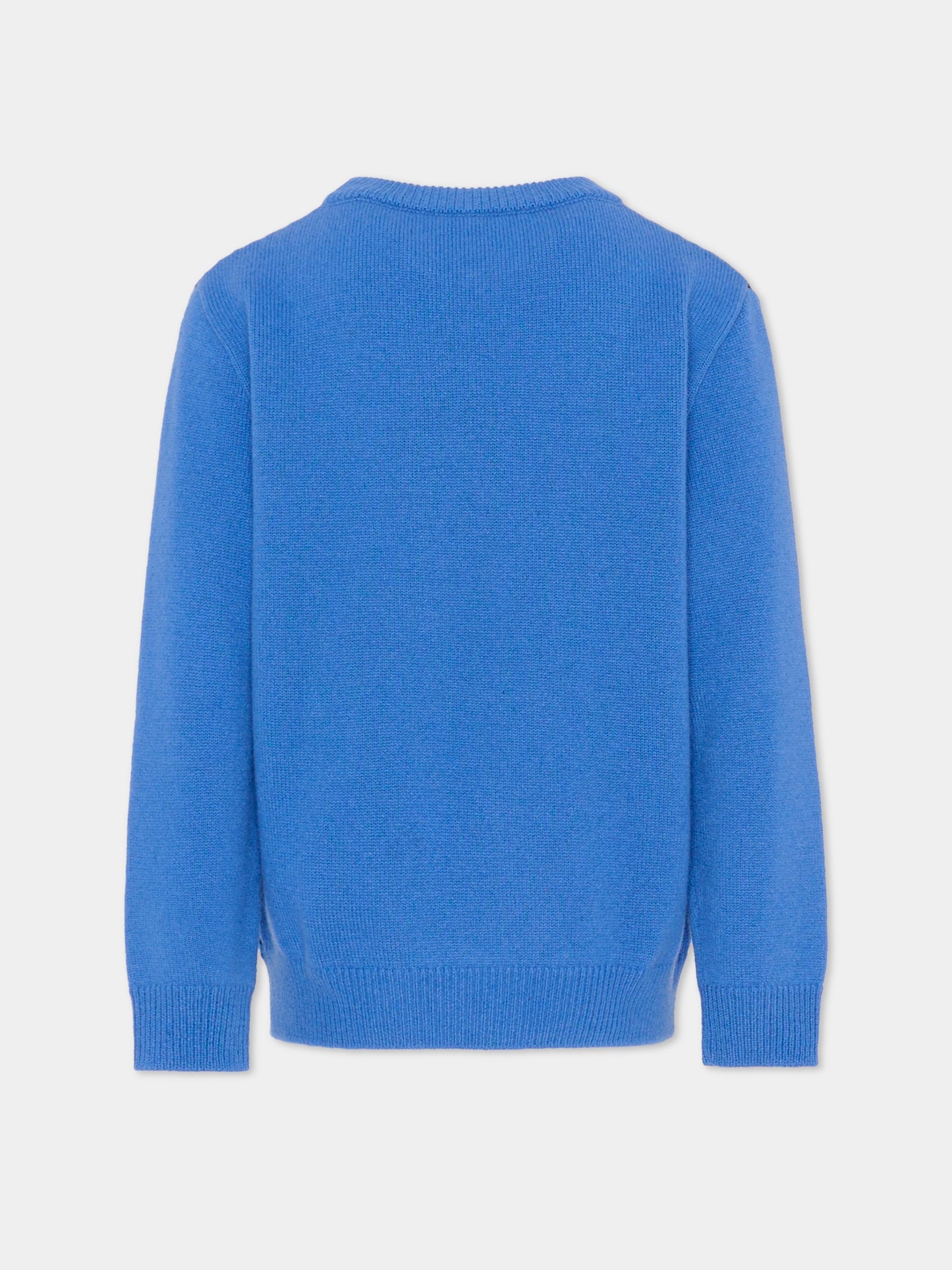 Maglione blu per bambino con logo,Fay Kids,FT9P80 W0023 612BL