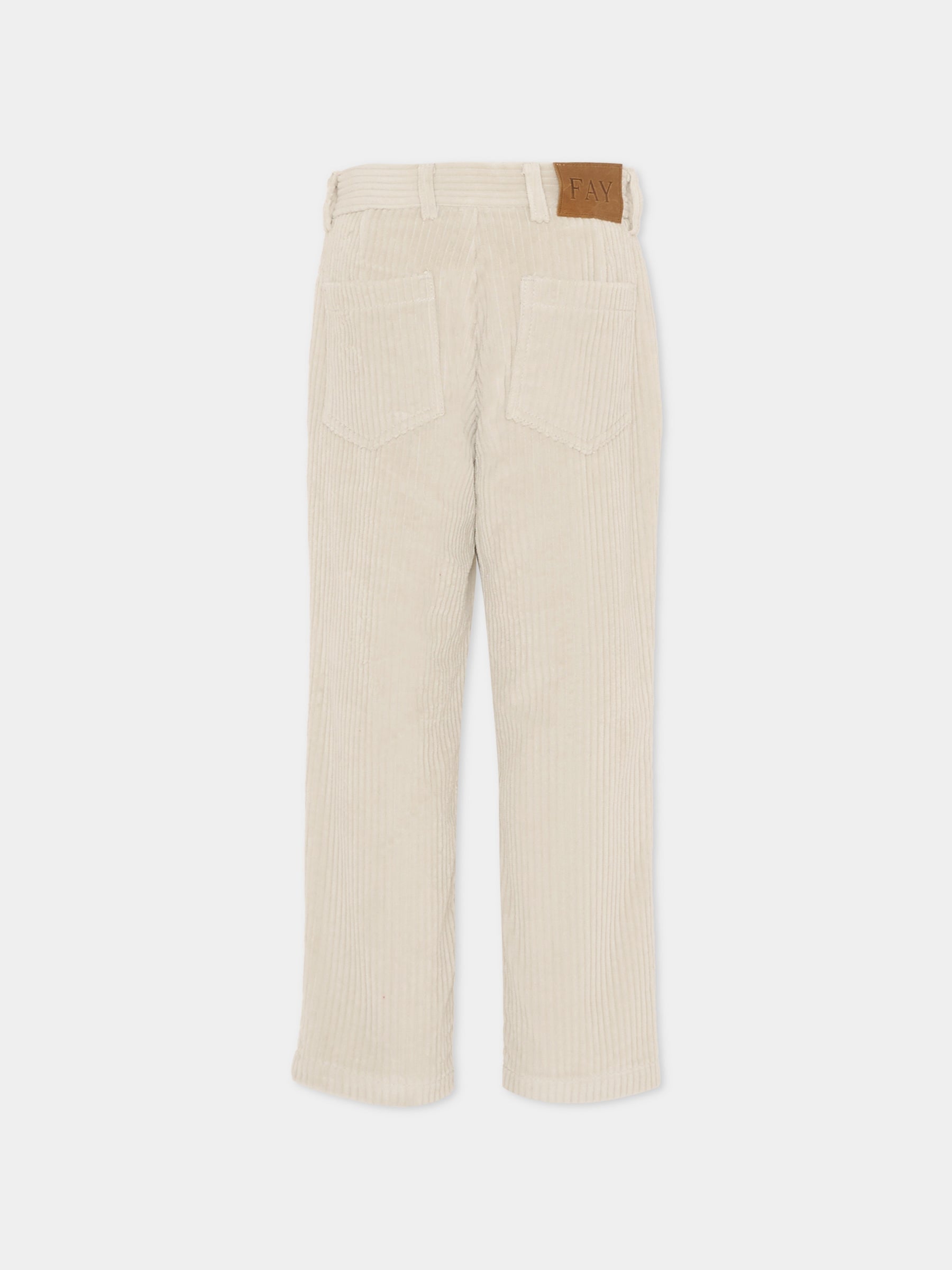 Pantaloni grigi per bambino con logo,Fay Kids,5R6O40 V0069 900