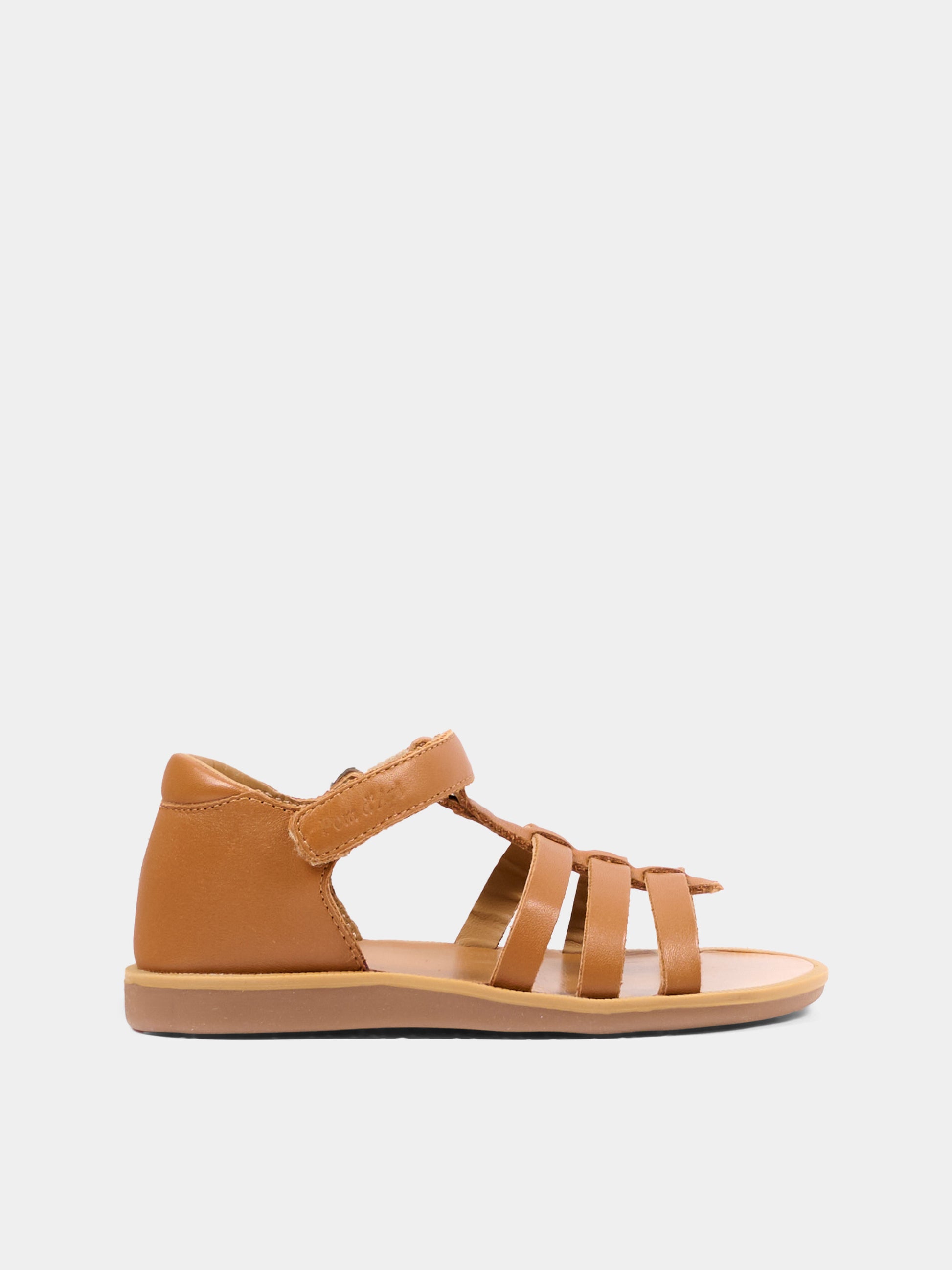Sandalo marrone Poppy Strap per bambini,Pom D'api,U 1 CB NA04 04 CUERO