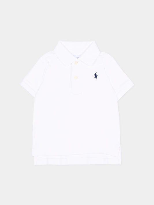 Polo bianca per neonati con Pony,Ralph Lauren Kids,570127001