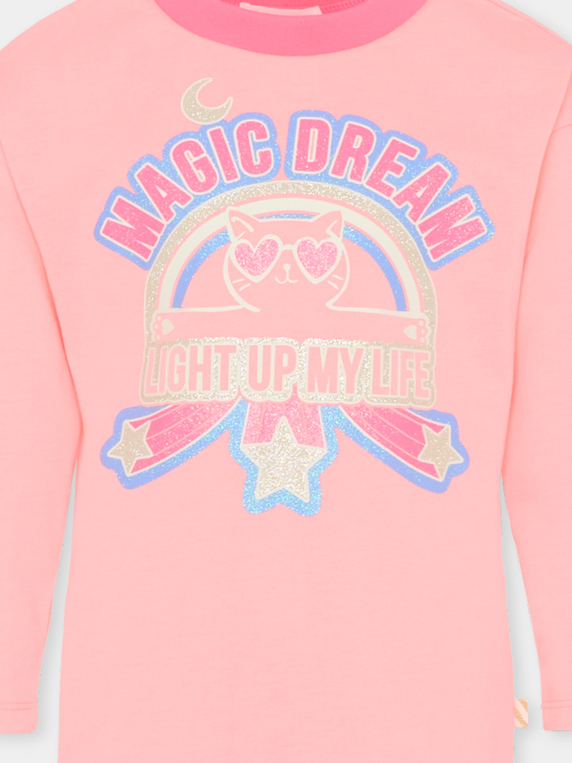 Pigiama rosa per bambina con disegni,Billieblush,U21465 408