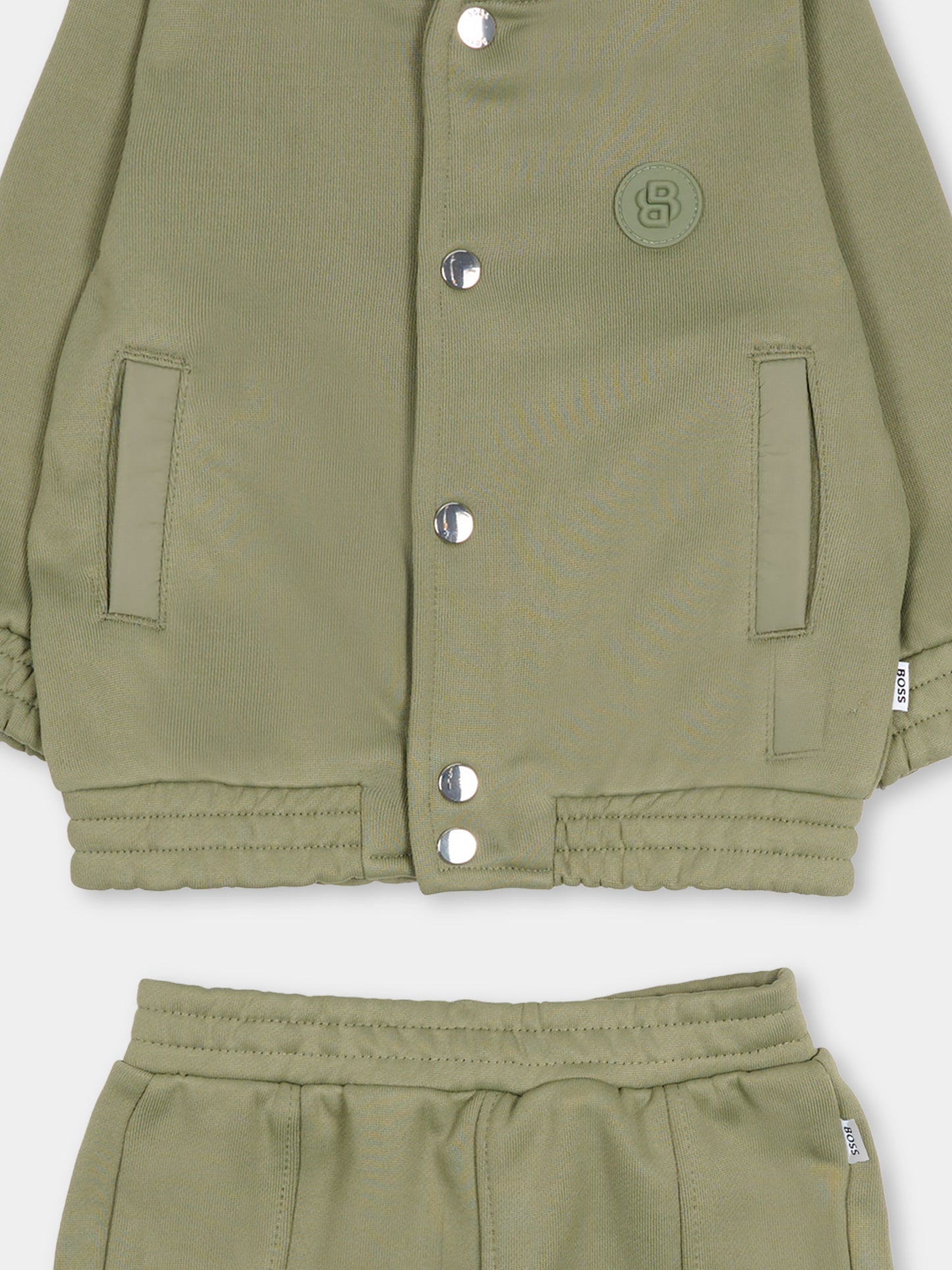 Completo verde per neonato con logo,Boss,J52484 724