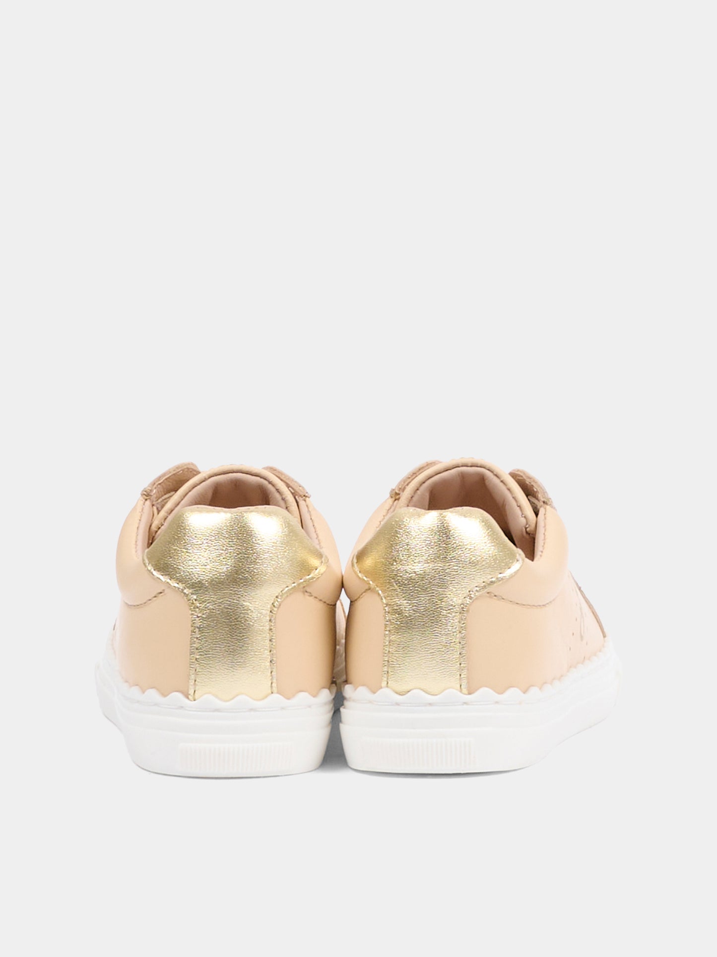 Sneakers beige per neonata e bambina con logo,Chloé Kids,C20730 46J