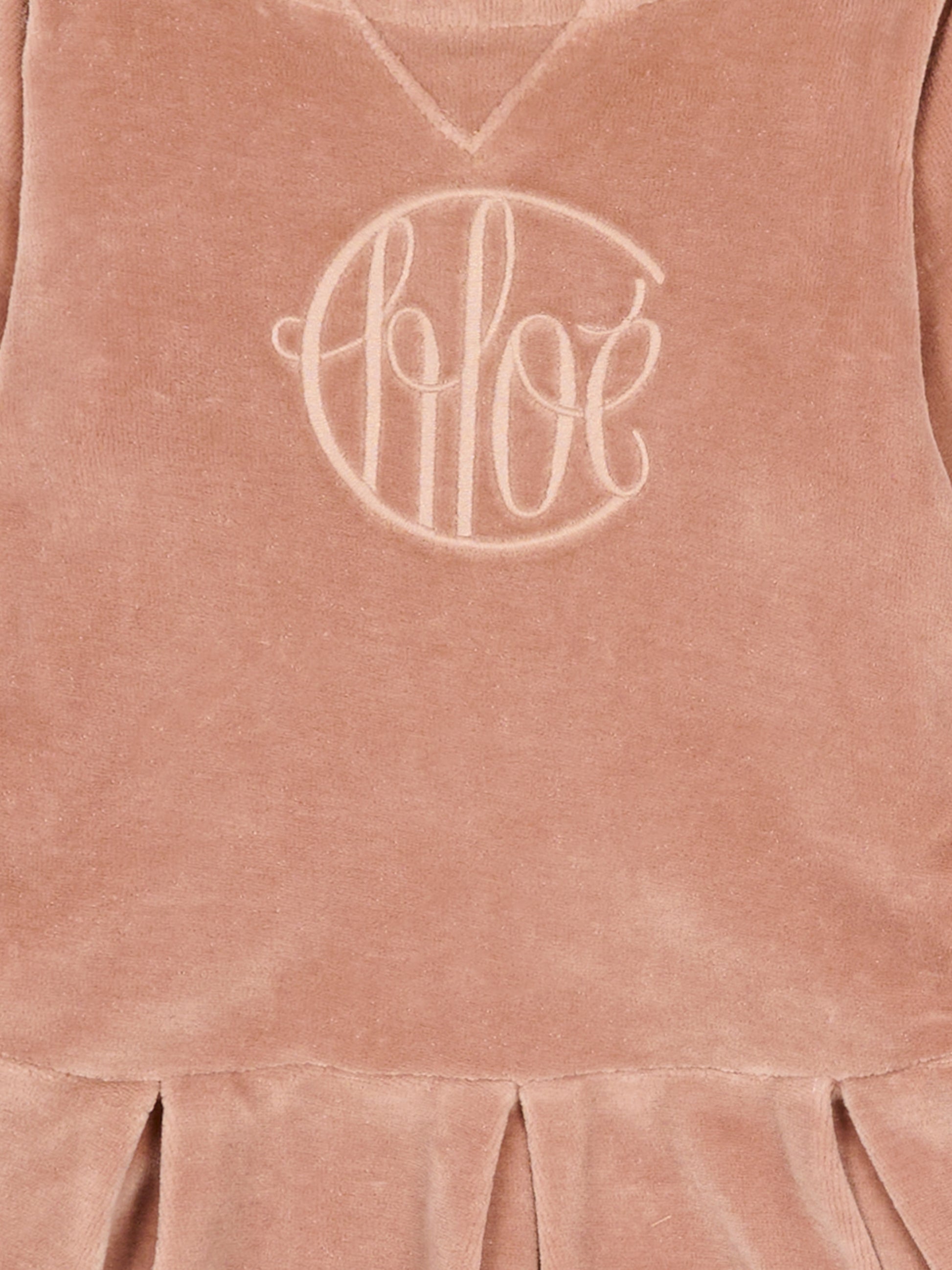 Vestito rosa per neonata con logo,Chloé Kids,C20717 244