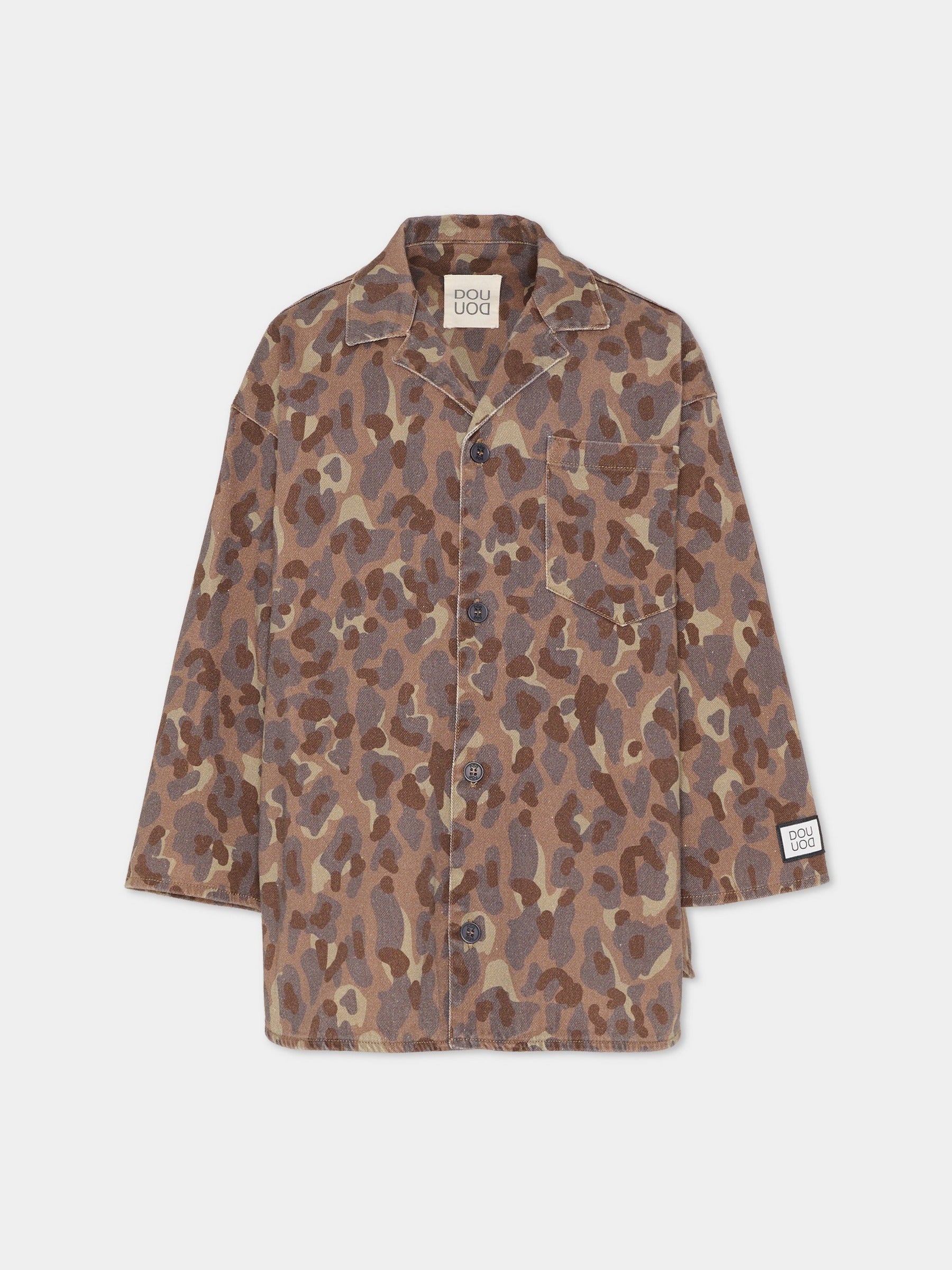 Giacca multicolor per bambina con stampa camouflage,Douuod Kids,DX2Q67 Z3401 334MC