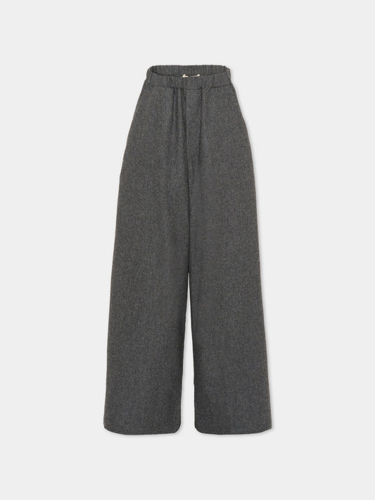 Pantaloni grigi per bambina con logo,Douuod Kids,DX6A90 I0296 808