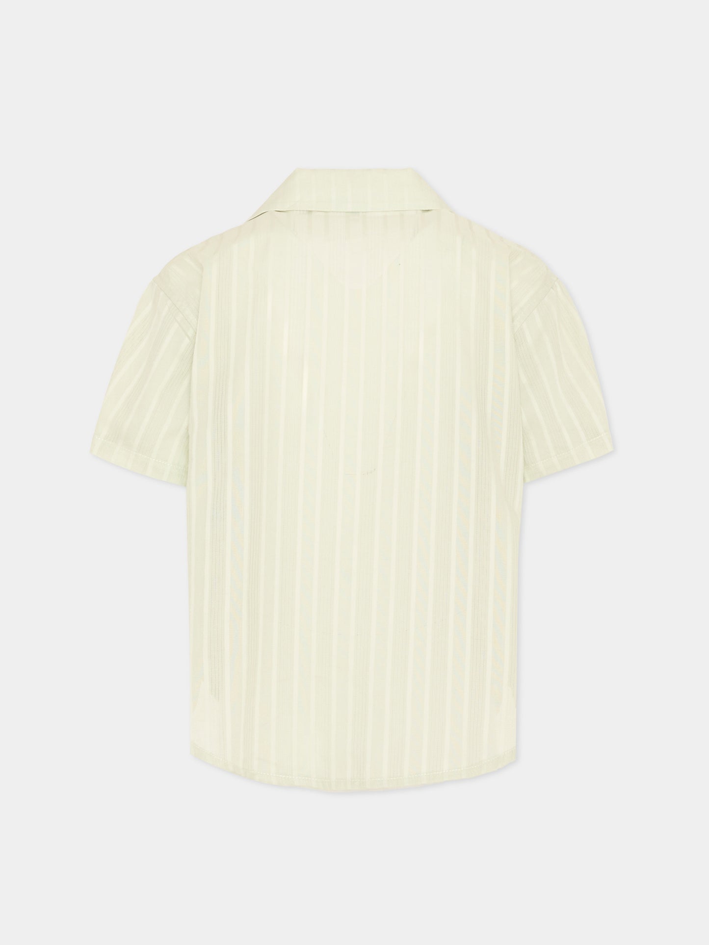 Camicia verde per bambino a righe,Vélocipède,VLC-SS26-SH005 AQUA