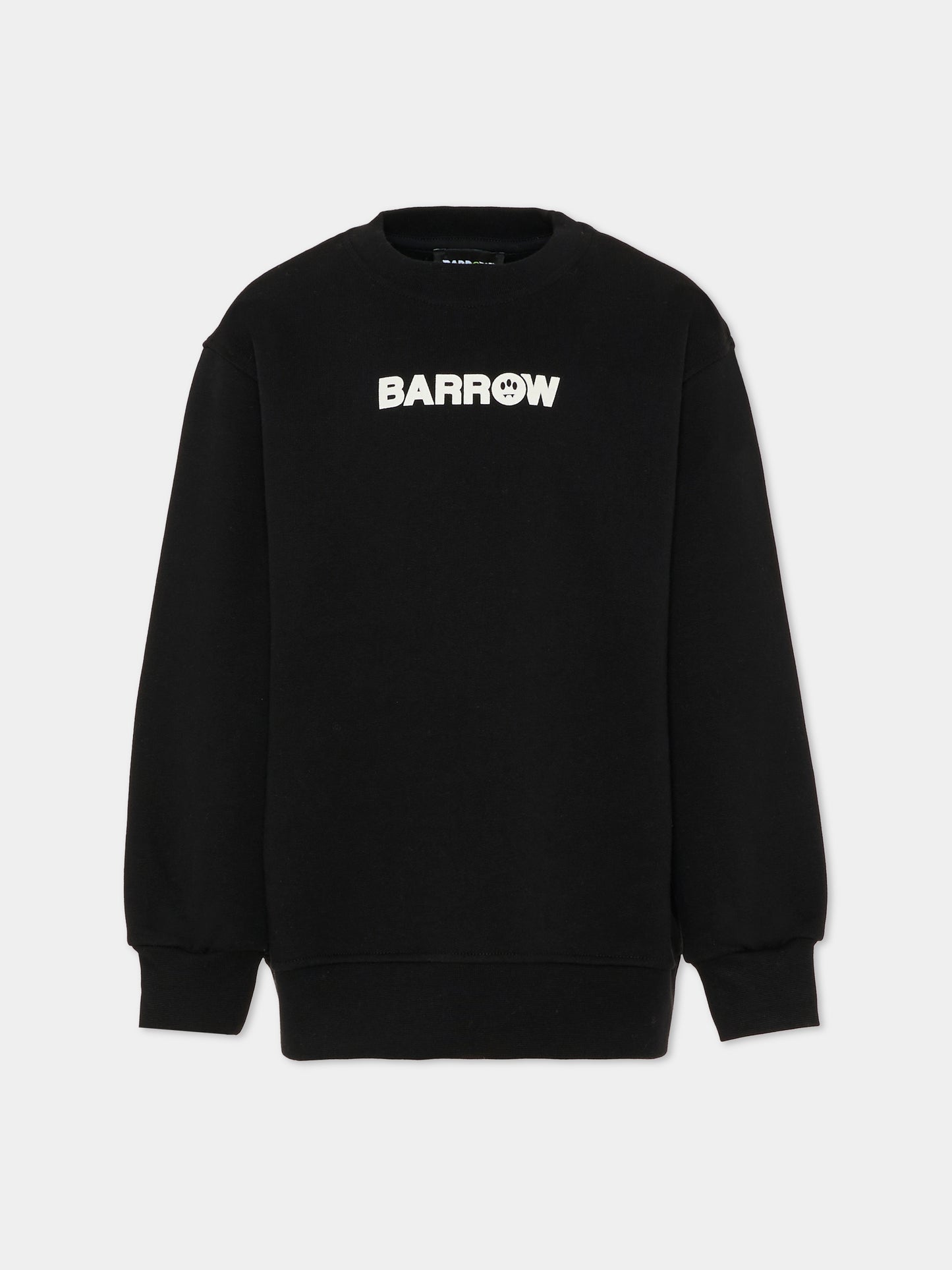 Felpa nera per bambino con logo,Barrow,F5BKJUSW161 110