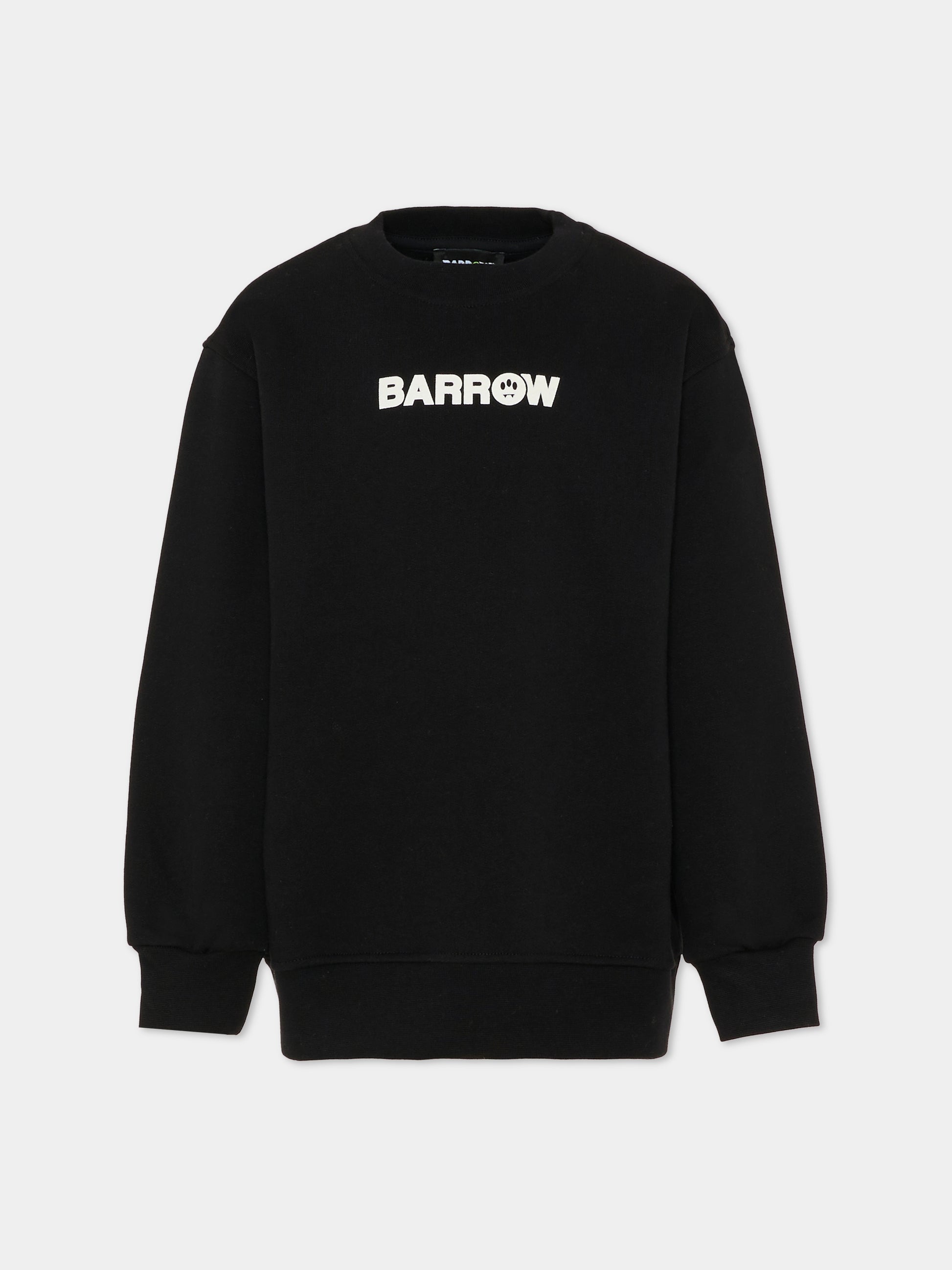 Felpa nera per bambino con logo,Barrow,F5BKJUSW161 110