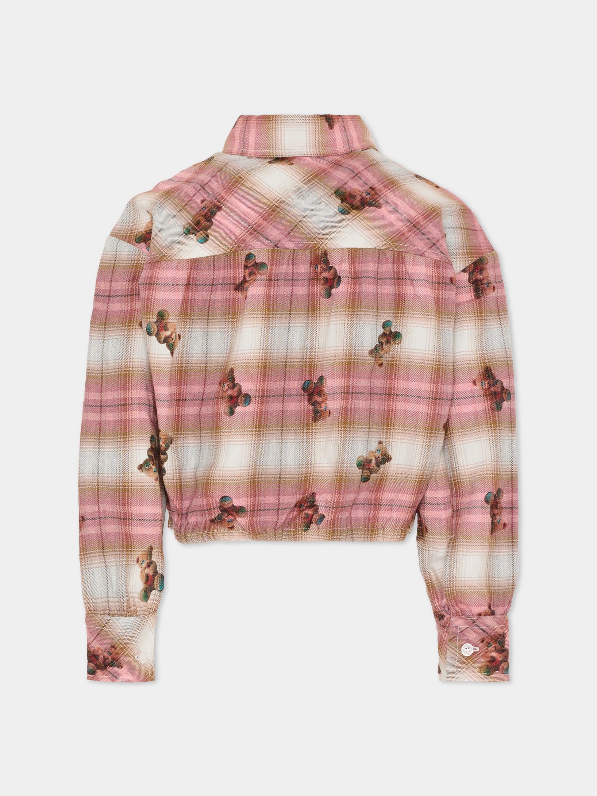 Camicia crop multicolor per bambina con Bear,Barrow,F5BKJGSI162 140