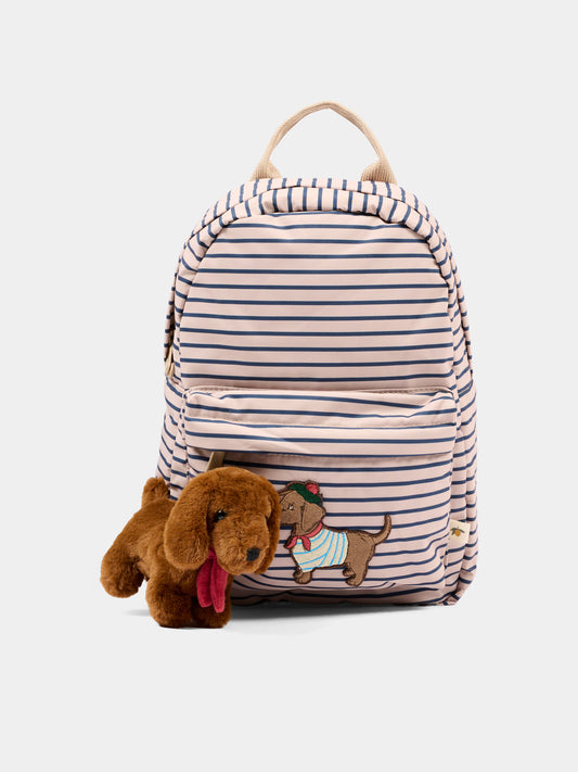 Zaino lilla per bambina a righe,Konges Sløjd,KS105745 STRIPE LA MER