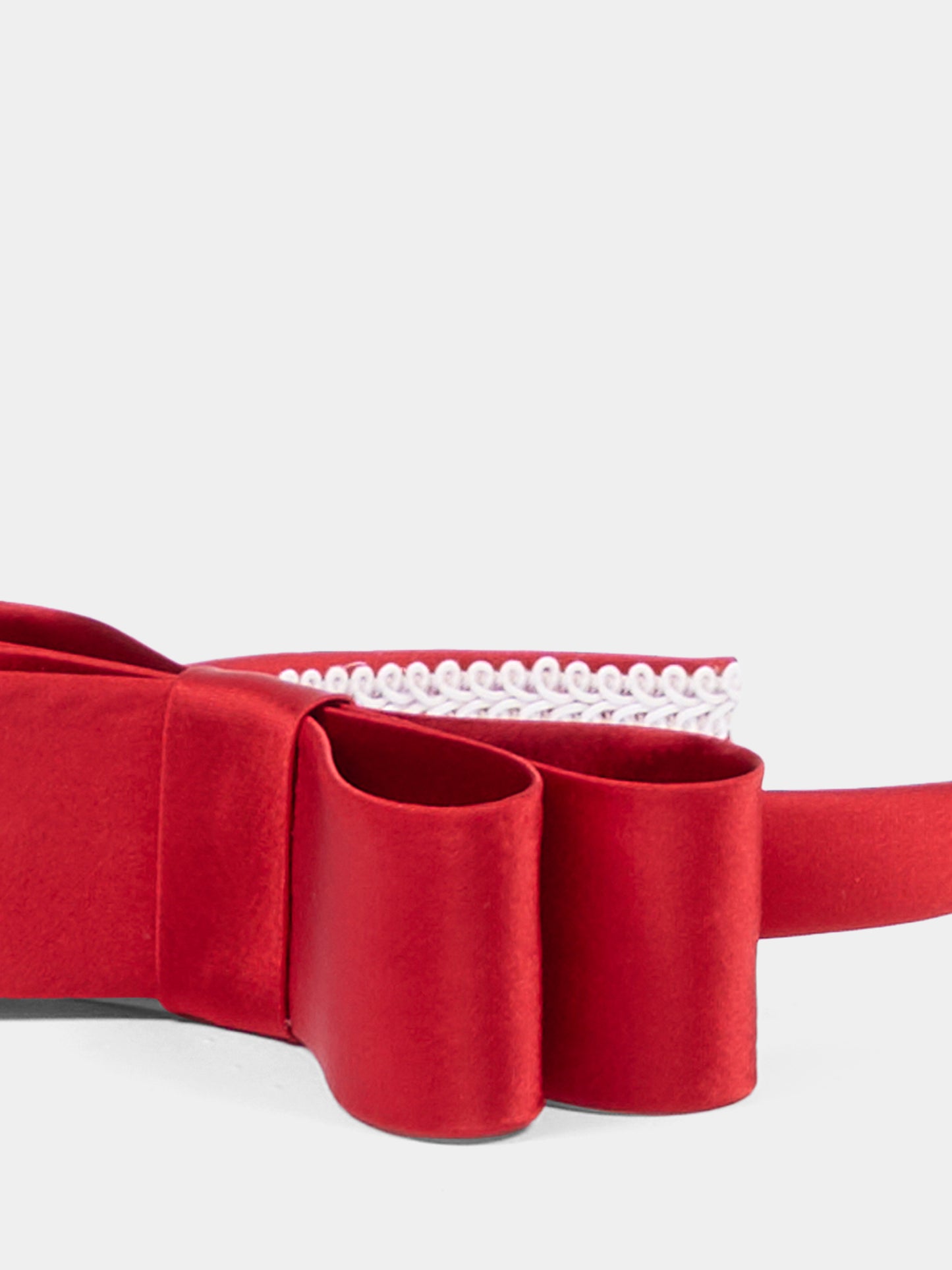 Cerchietto Minnù rosso per bambina con fiocco mikado,Nennè Studio,MINNU ROSSO