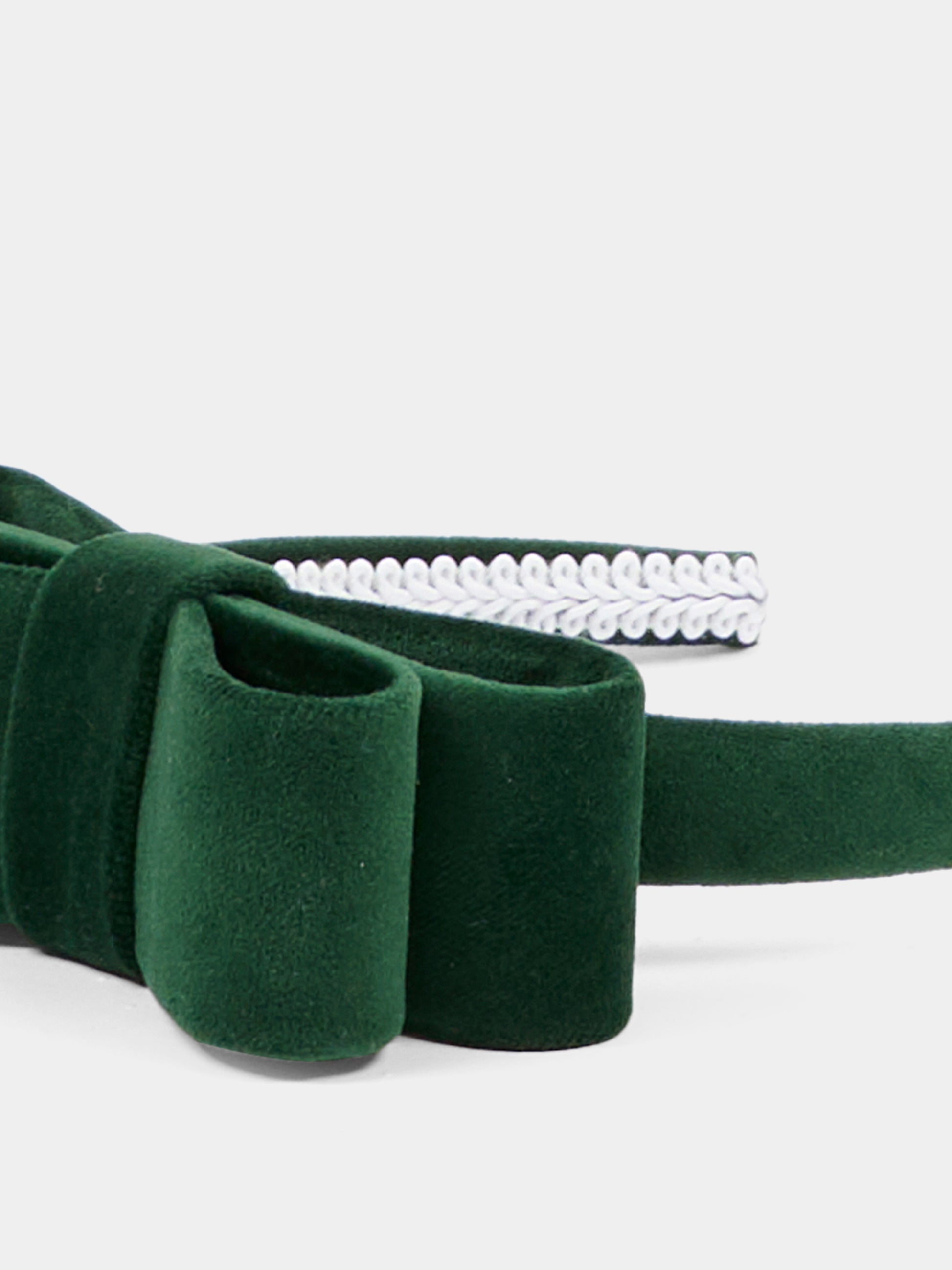 Cerchietto Minnù verde per bambina con fiocco,Nennè Studio,MINNU VERDE INGLESE