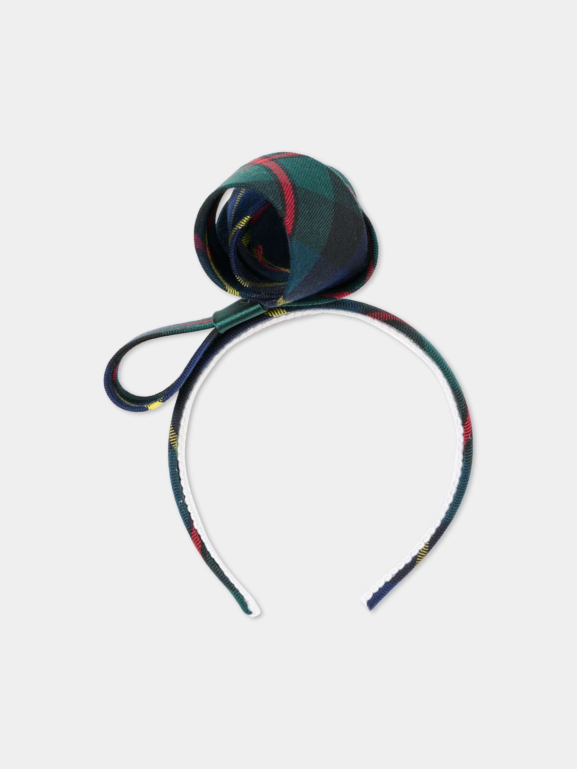 Cerchietto Dorothy verde per bambina con fiocco intrecciato,Nennè Studio,DOROTHY VERDE