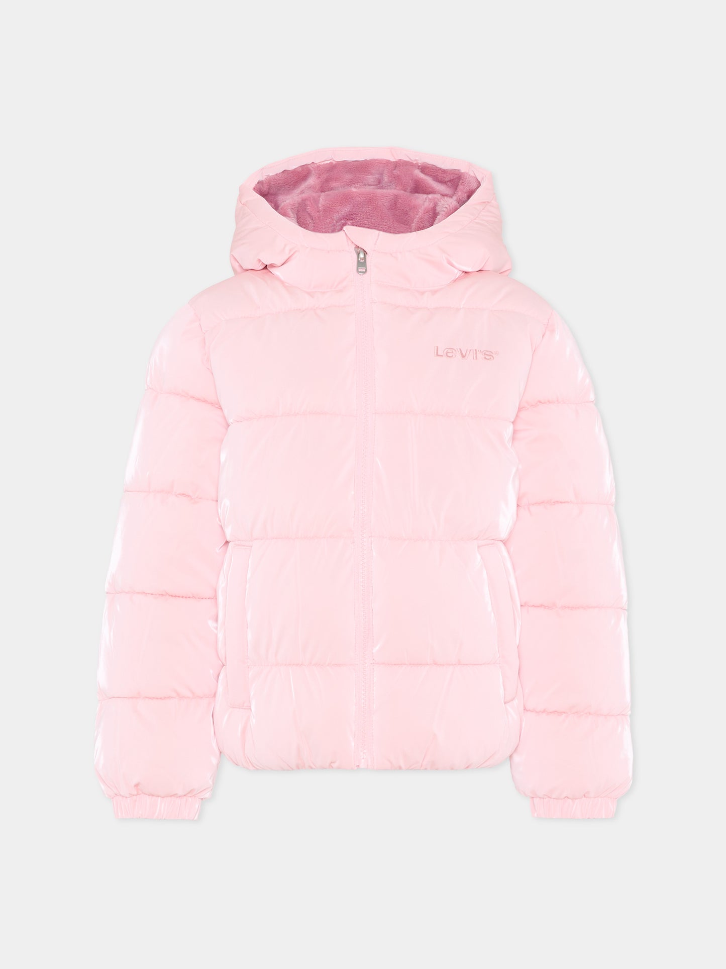 Piumino rosa per bambina con logo,Levi's Kids,EN640 AGJ