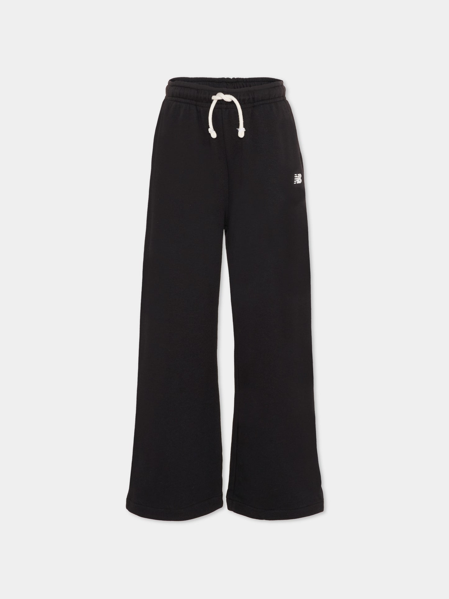 Pantaloni neri per bambina con logo,New Balance,LAKG0216 BK