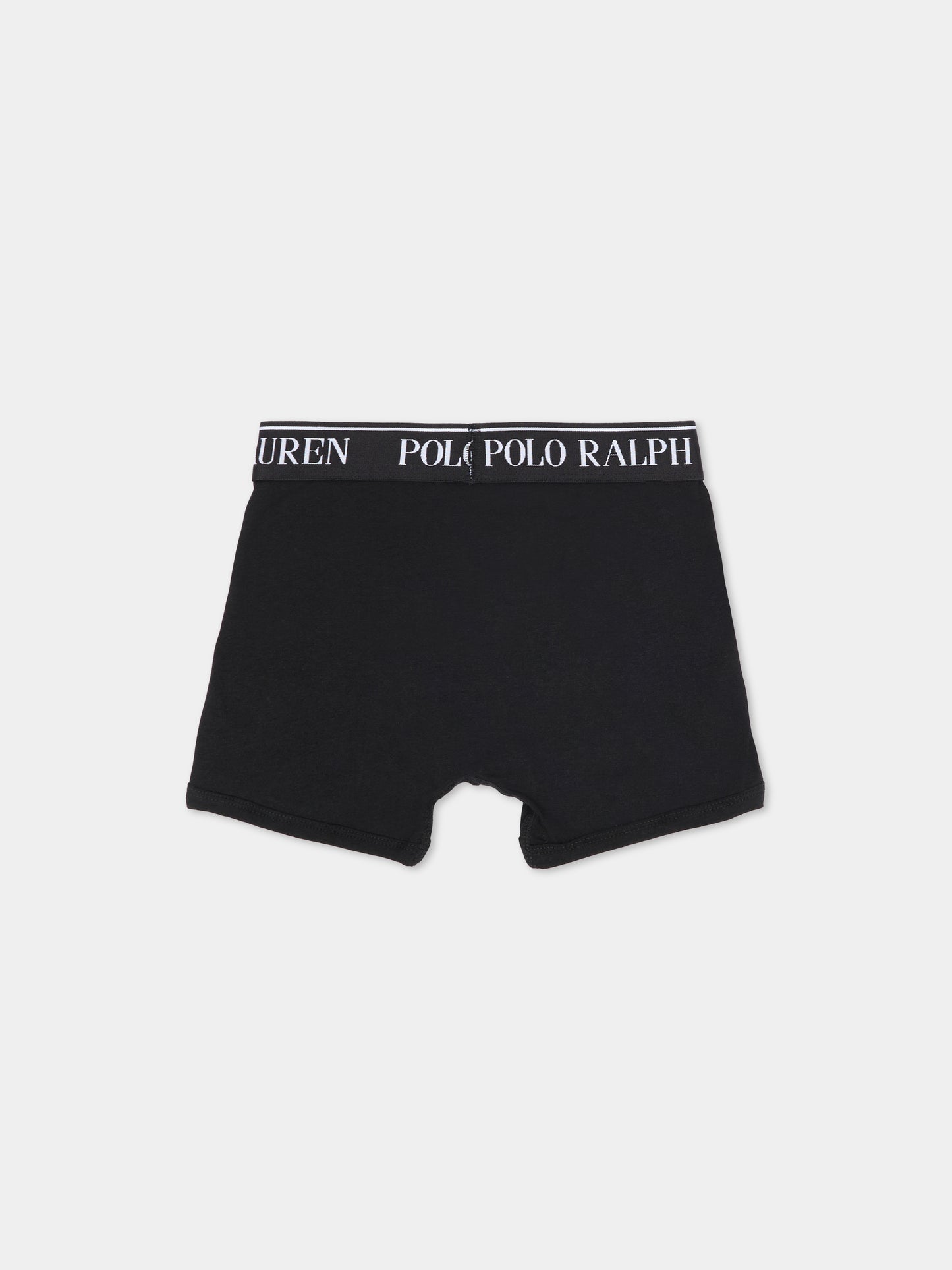 Set boxer nero per bambino con cavallino,Ralph Lauren Kids,9P5014 G9O
