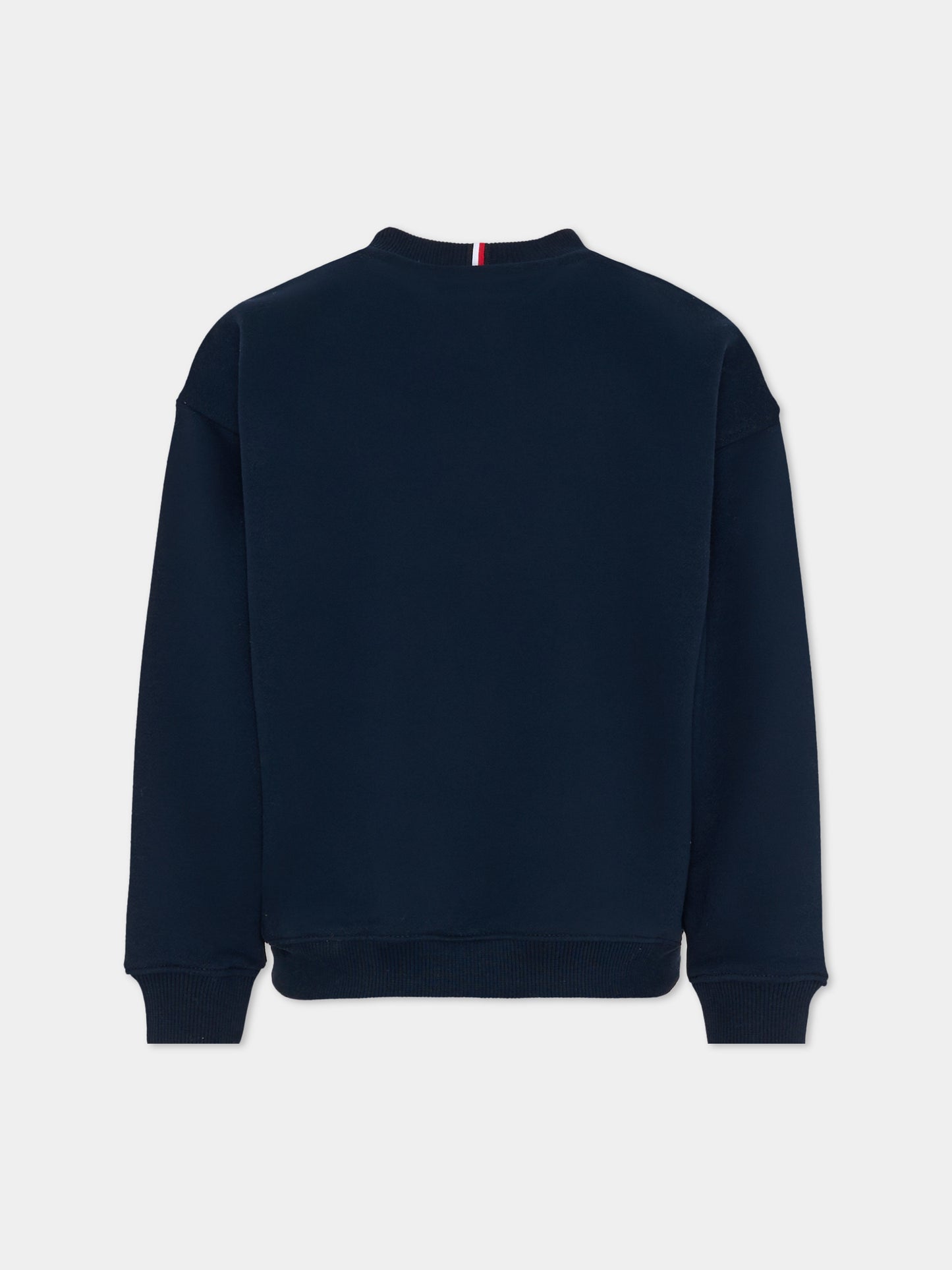 Felpa blu per bambini con logo,Tommy Hilfiger Junior,KS0KS00719 C1G