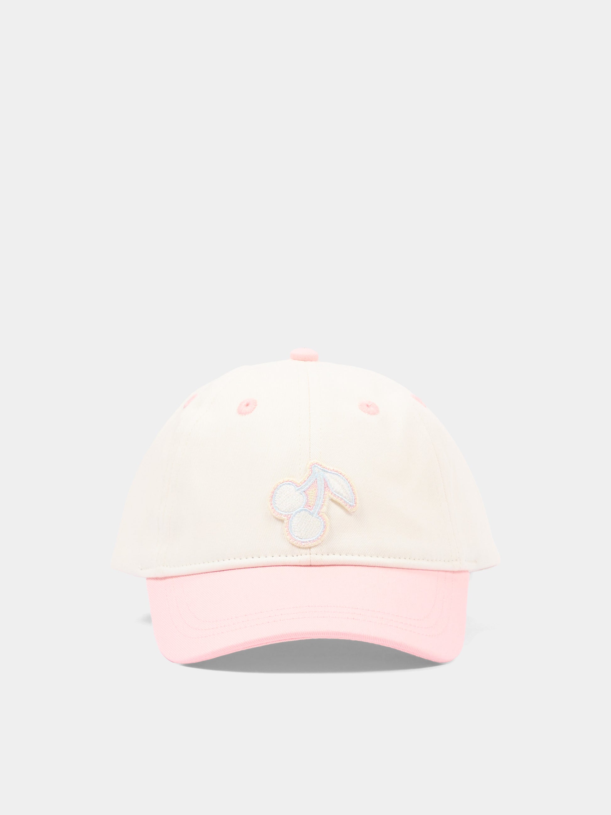 Cappello avorio per bambina con ciliegie,Bonpoint,P06GACW00001 004