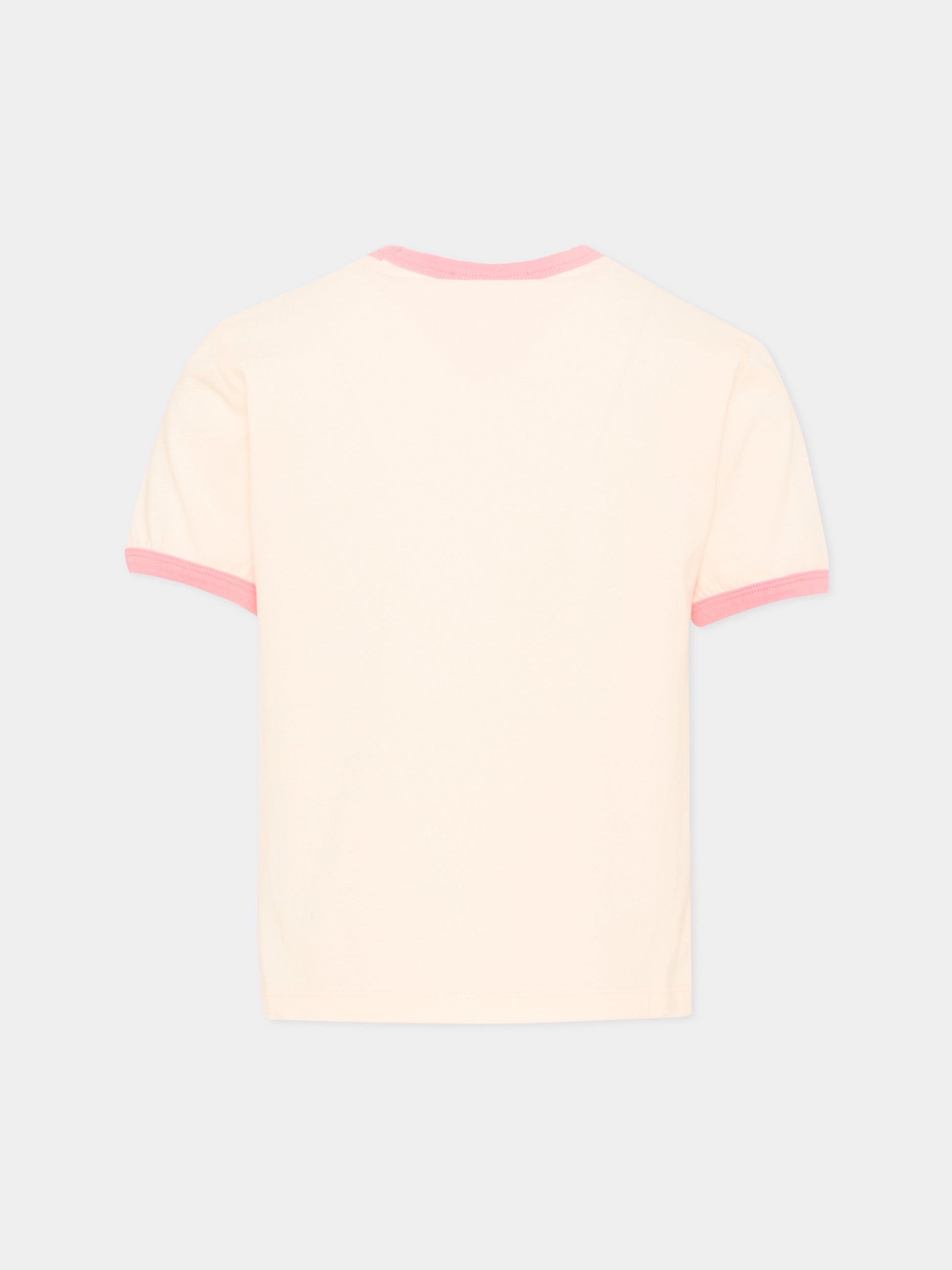 T-Shirt a manica corta rosa per bambina con stampa,Bonpoint,P06GTSK00001 121