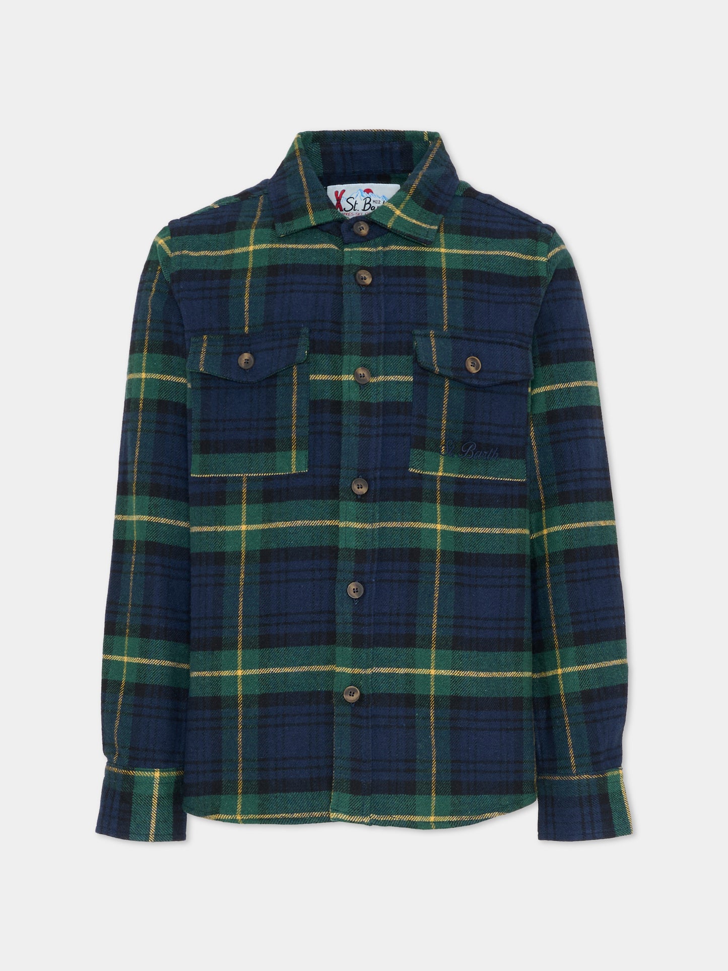 Camicia verde per bambino con Snoopy,Mc2 Saint Barth,SEI002 01934G