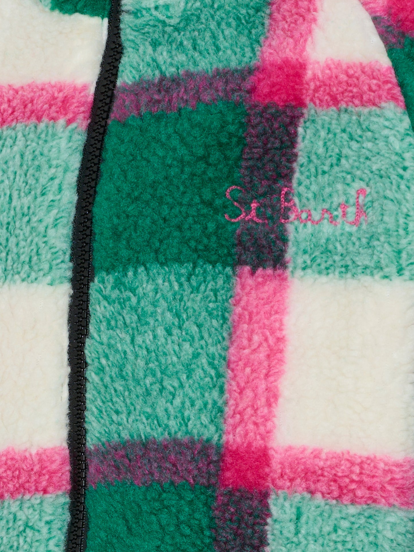 Ecopelliccia verde per bambina con logo,Mc2 Saint Barth,KEY0004 00120E