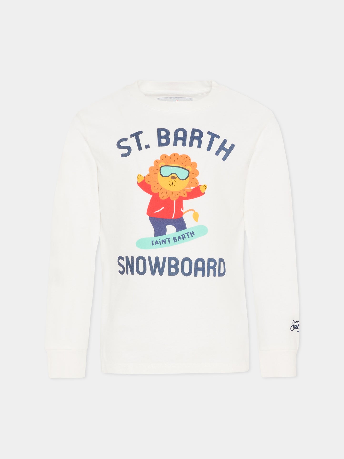 T-shirt avorio per bambino con leone,Mc2 Saint Barth,LUT0003 02334G