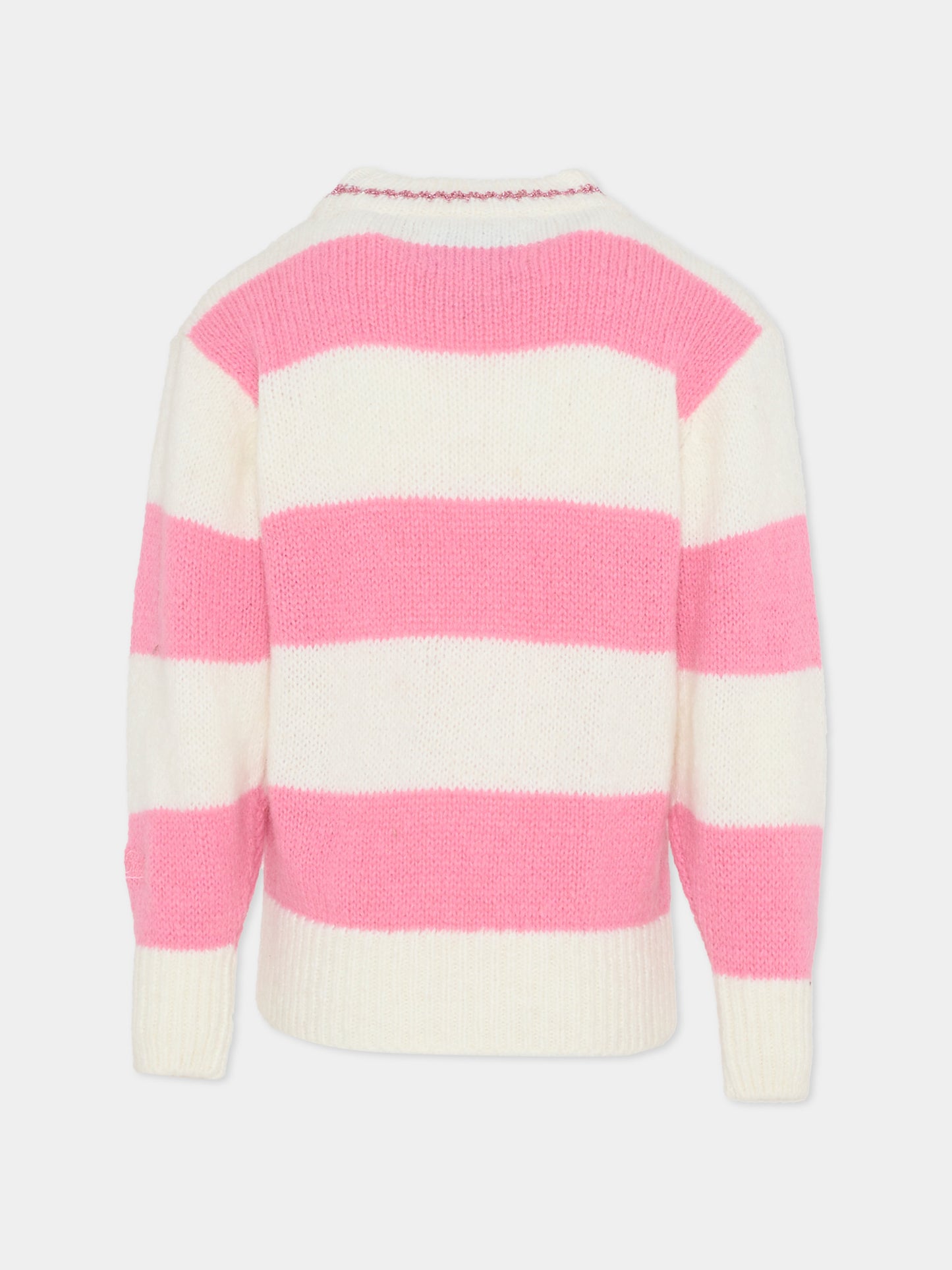 Maglione rosa per bambina con scritta,Mc2 Saint Barth,DANY003 00777E