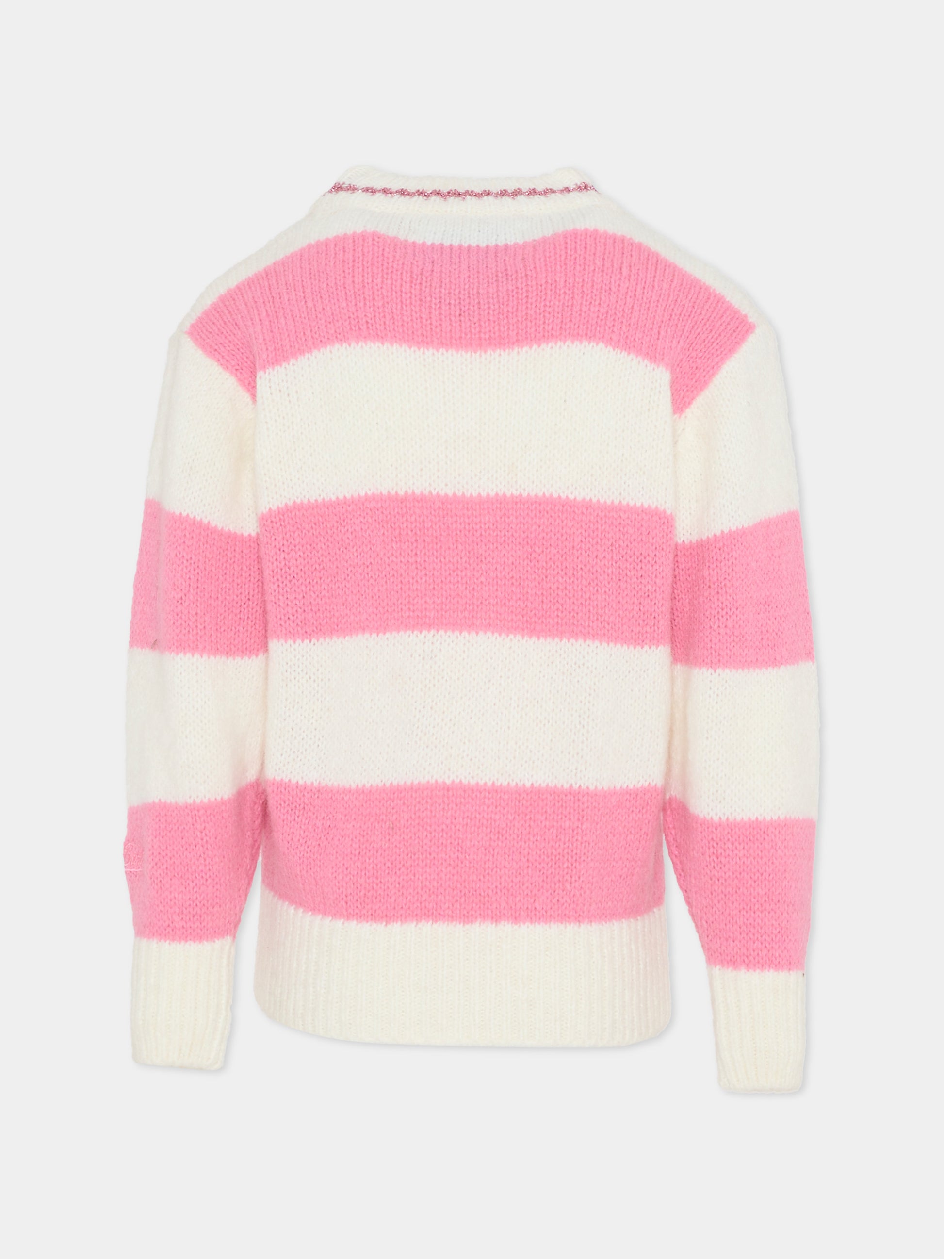 Maglione rosa per bambina con scritta,Mc2 Saint Barth,DANY003 00777E