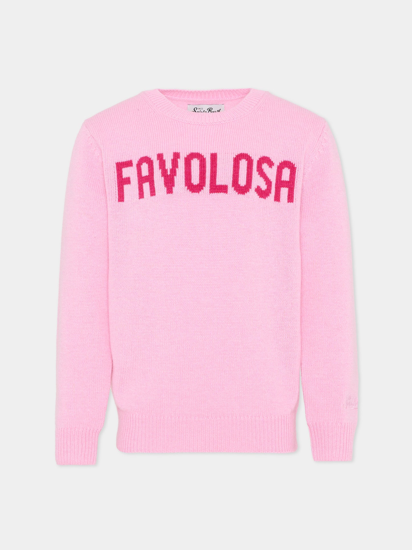 Maglione rosa per bambina con scritta,Mc2 Saint Barth,PRC0001 00552I