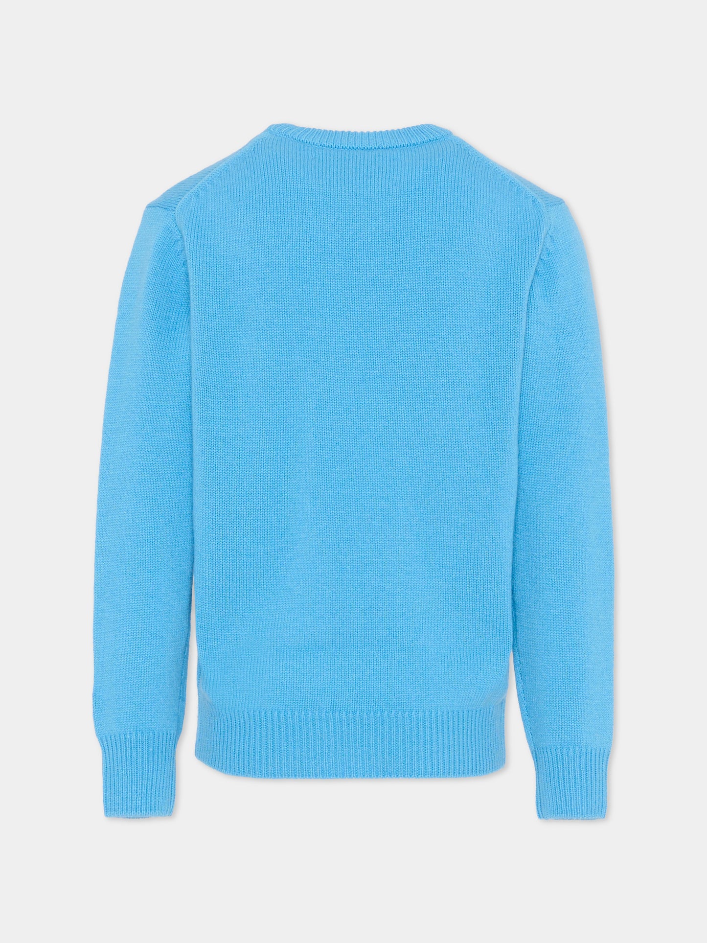 Maglione azzurro per bambino con scritta,Mc2 Saint Barth,DOU0001 01635I