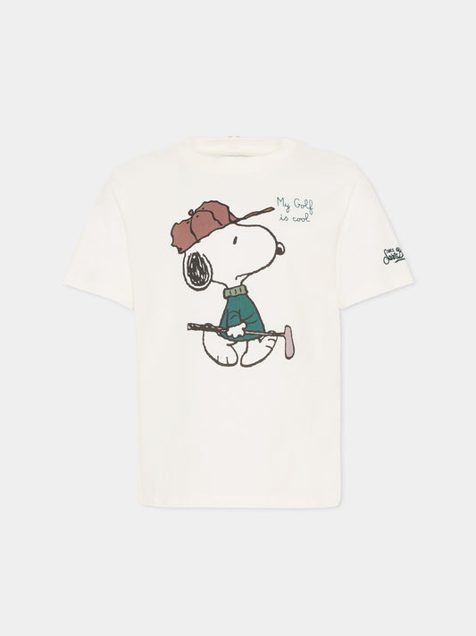 T-shirt avorio per bambino con Snoopy,Mc2 Saint Barth,CAM0001 00996I
